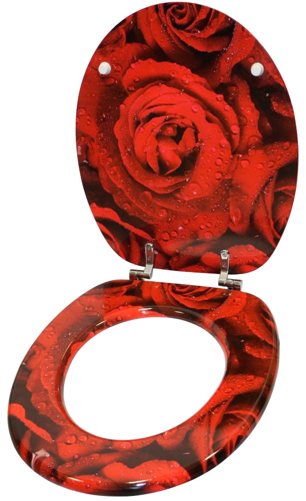 Sanilo Badaccessoire-Set »Rosen« bestehend aus WC-Sitz, Badteppich und Waschbeckenstöpsel