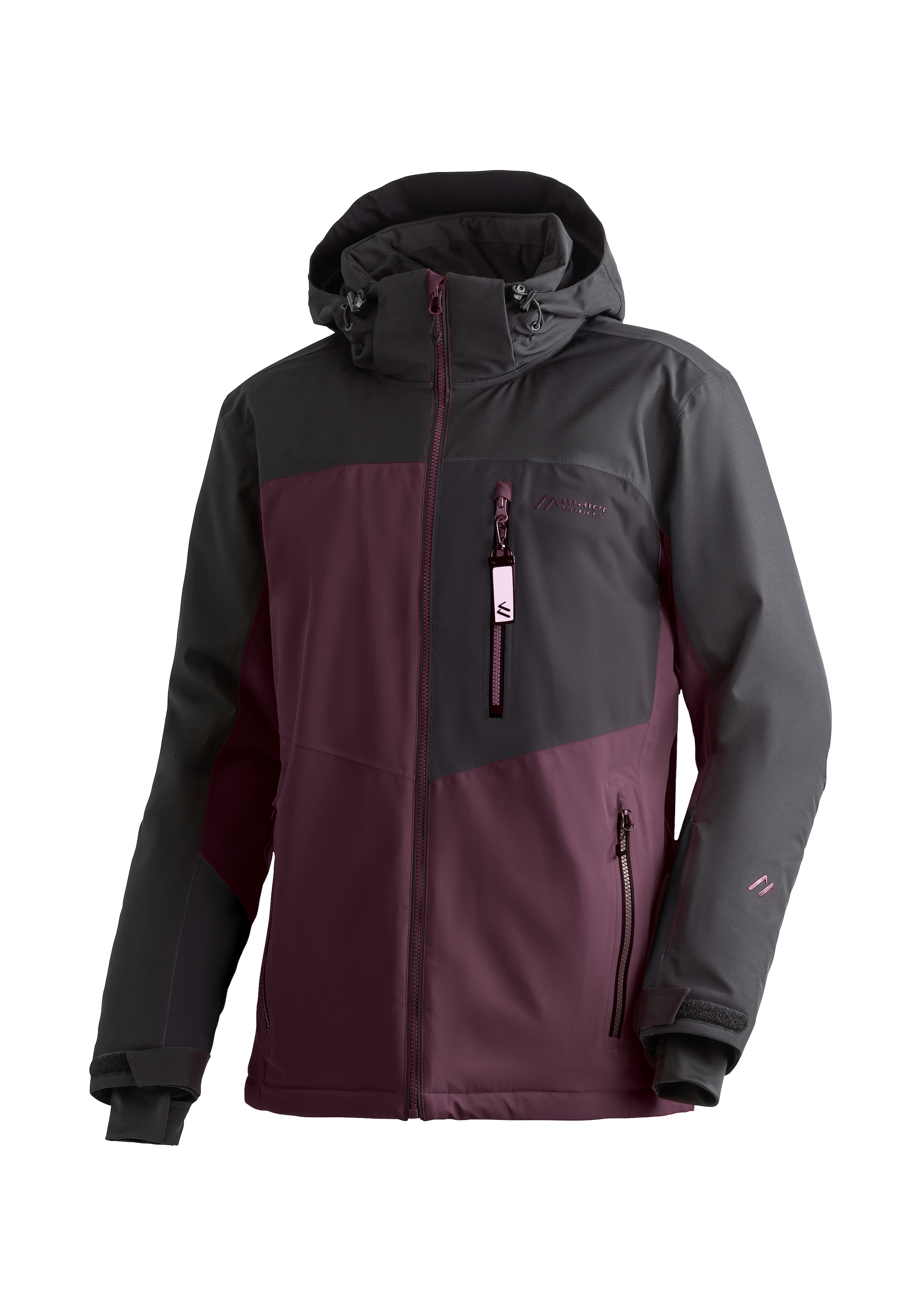 Maier Sports Skijacke »Oravice« Herren Winterjacke mit RV-Taschen und Kapuze, wasserdicht