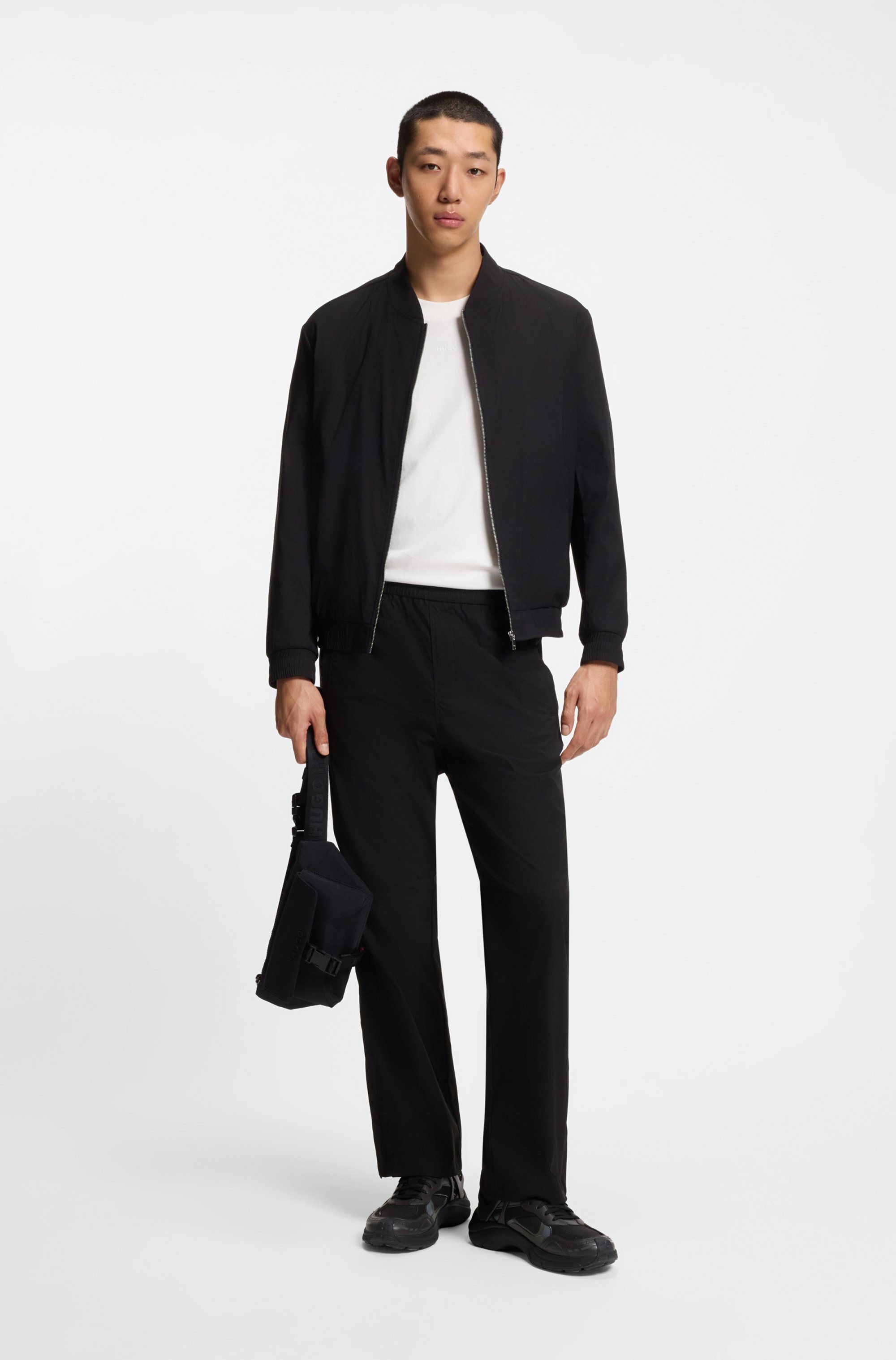 HUGO T-Shirt Rundhalsausschnitt, Relaxed Fit, Logo-Print