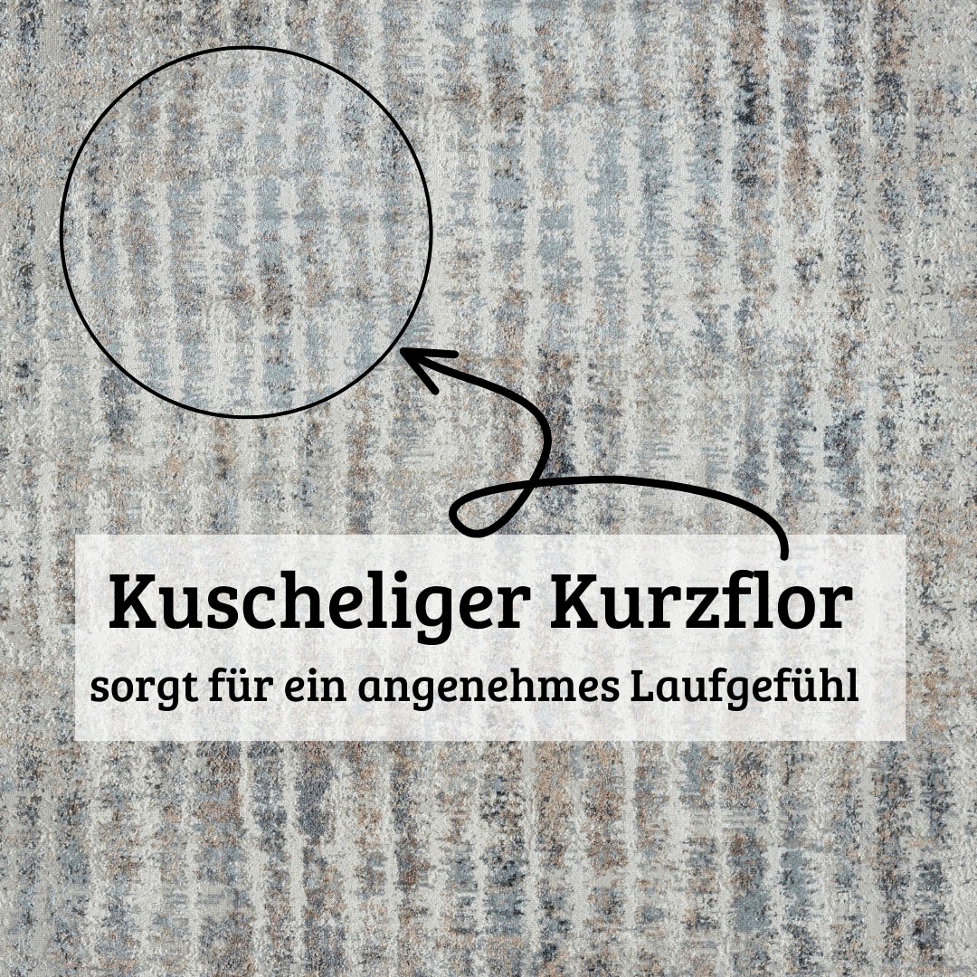 GOODproduct Teppich »Liorra« rechteckig 8 mm Höhe Kurzflor, modernes Design, pflegeleicht, Wohnzimmer