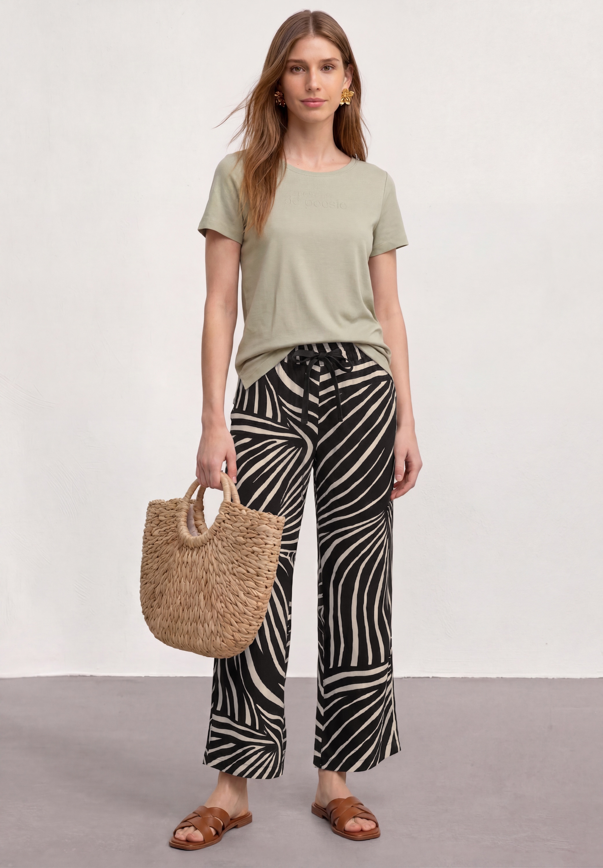 STREET ONE Pantalon 7/8 »Style Emee«  7/8 Sommerhose  mit grafischem Print und im Lose Fit