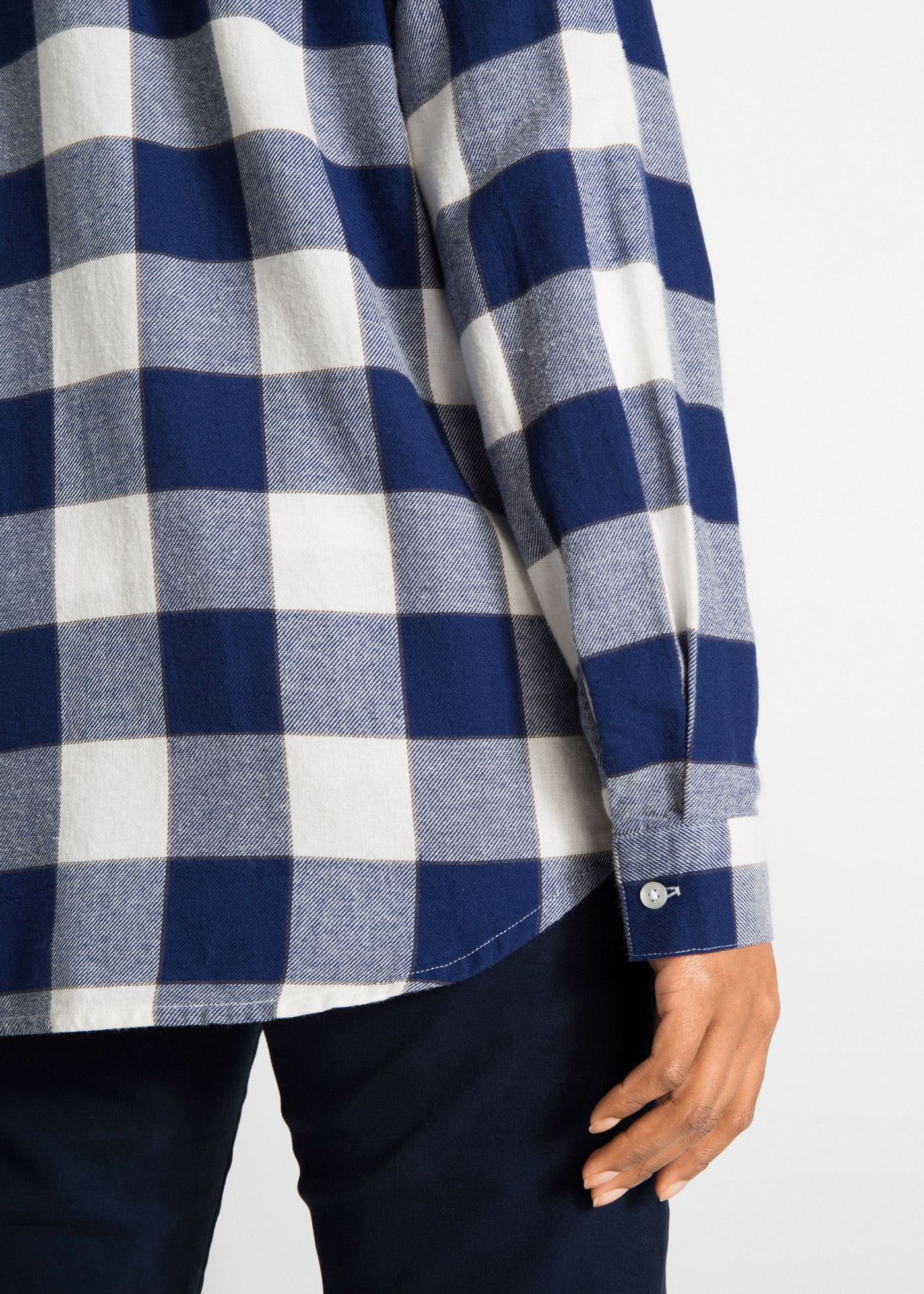 bonprix Chemise en flanelle »Flanellhemd« mit Karo Muster, Hemblusenkragen und Knopfleiste