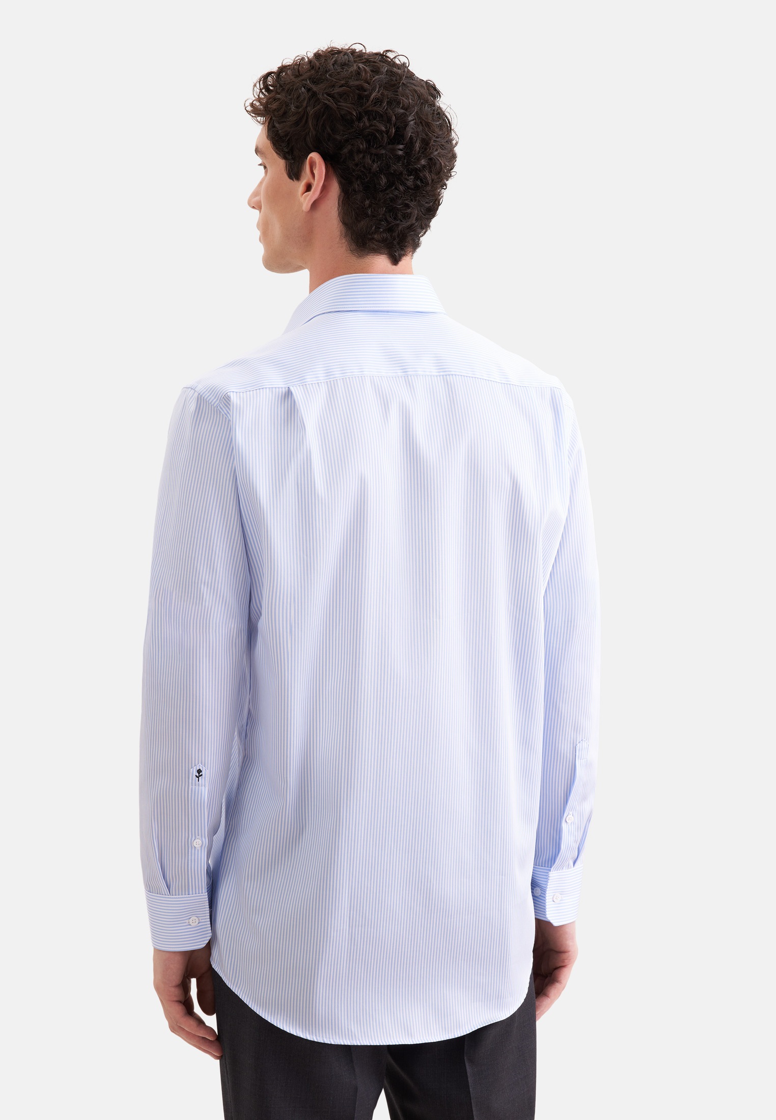 seidensticker Chemise d'affaires »Schwarze Rose« Regular 1/1 col Kent extra long rayé