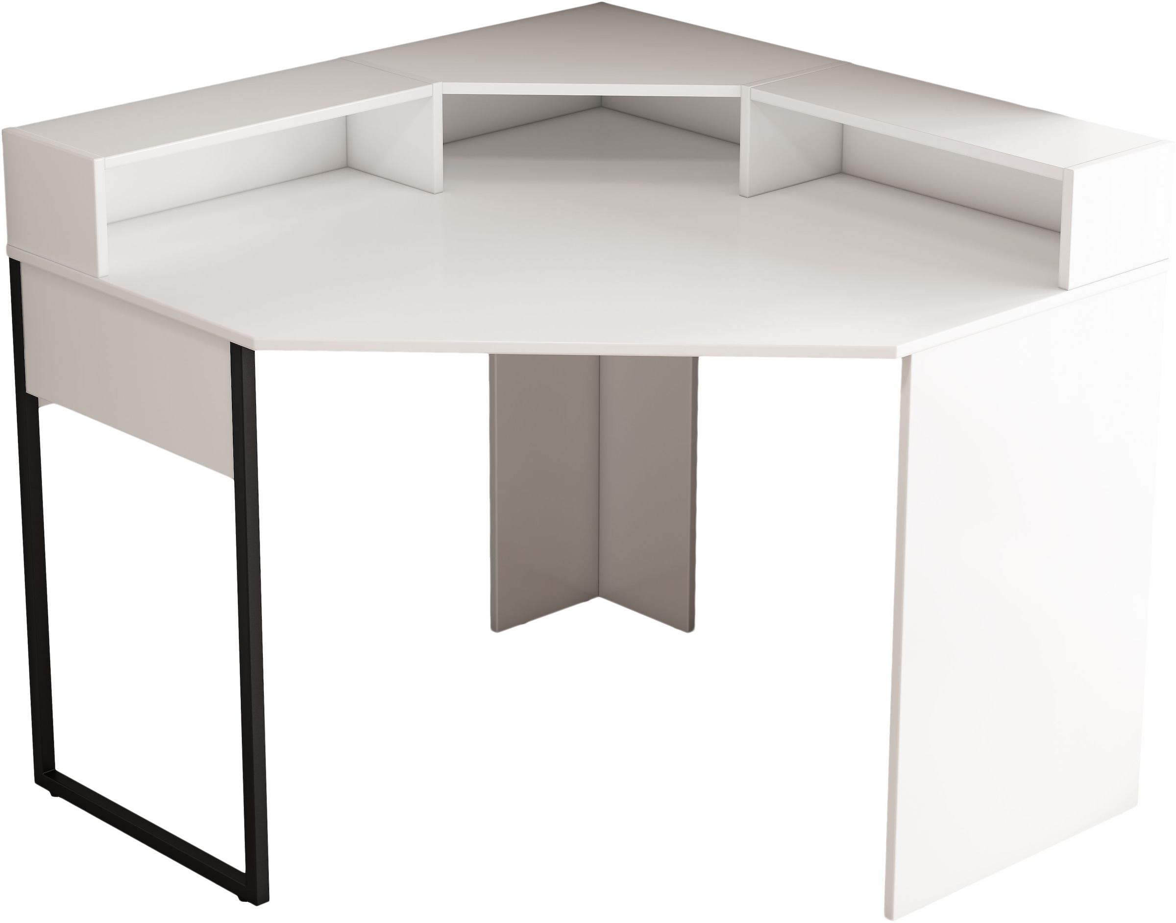 GOODproduct Eckschreibtisch »Moid« Set,  mit Schreibtischaufsatz, modernes Design, B. 100 cm