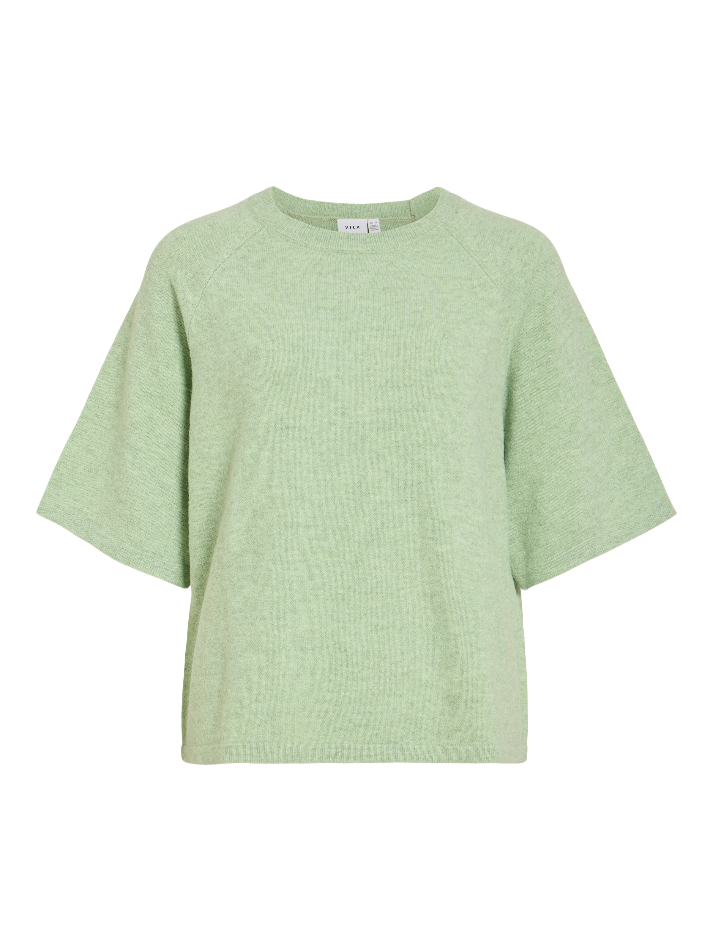 Vila Pull en tricot »VILIGA 2/4 O-NECK KNIT TOP - NOOS« Materialmix, relaxed fit