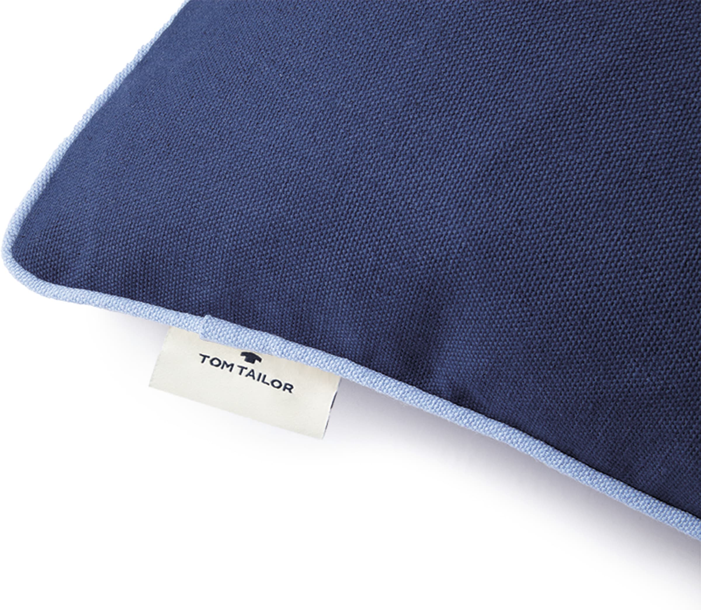 TOM TAILOR HOME Dekokissen »Dove Signature« mit Paspel, Kissenhülle ohne Füllung, 1 Stück