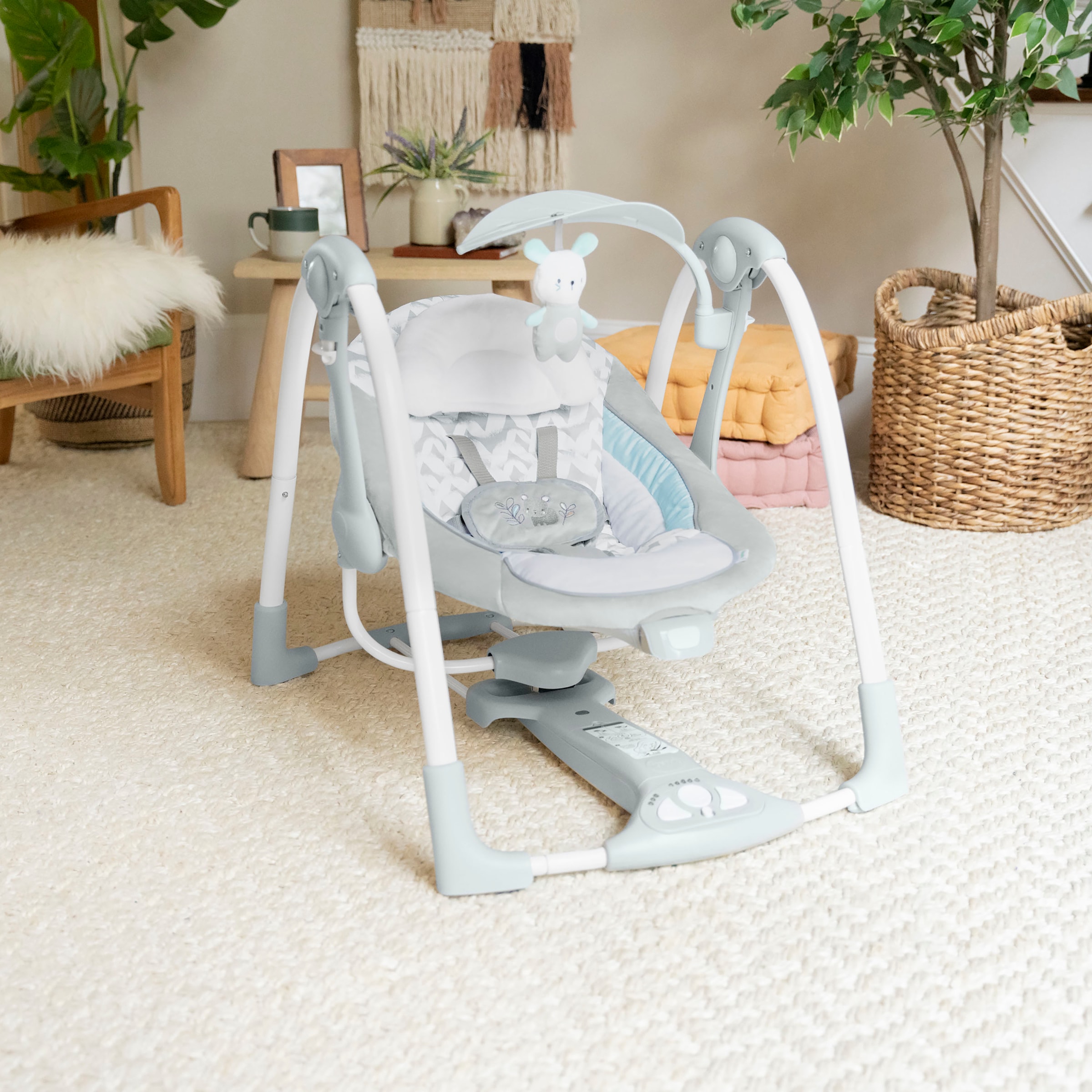 ingenuity Balançoire bébé »ConvertMe Swing-2-Seat Portable Swing - Raylan« mit automatischer Schaukelfunktion und Sound-Effekt
