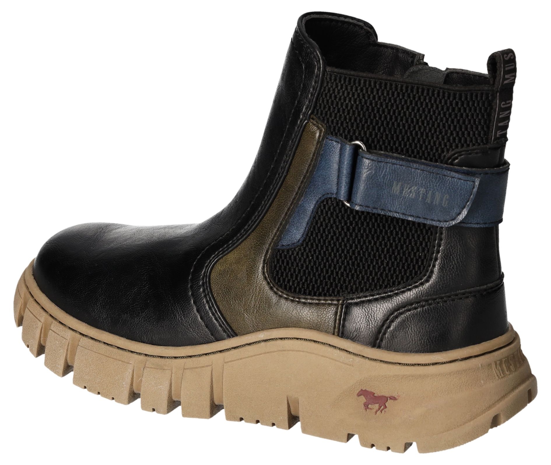 Mustang Shoes Winterboots  , Stiefelette, Schlupfboots, Plateausohle, mit Stretcheinsatz