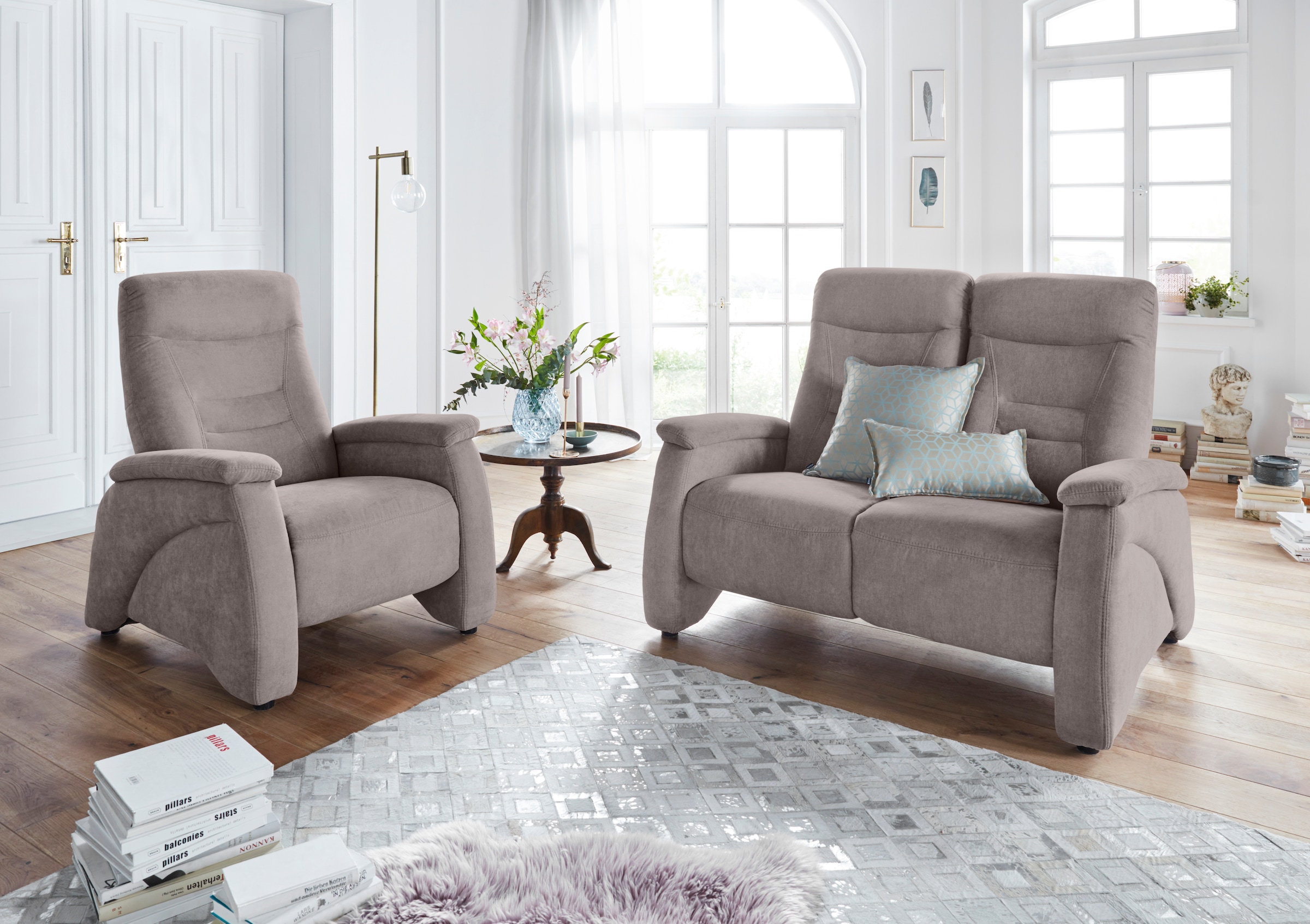 exxpo - sofa fashion Relaxsessel »Ascoli, Relaxsessel, Loungesessel, Hochlehnsessel« mit Relaxfunktion
