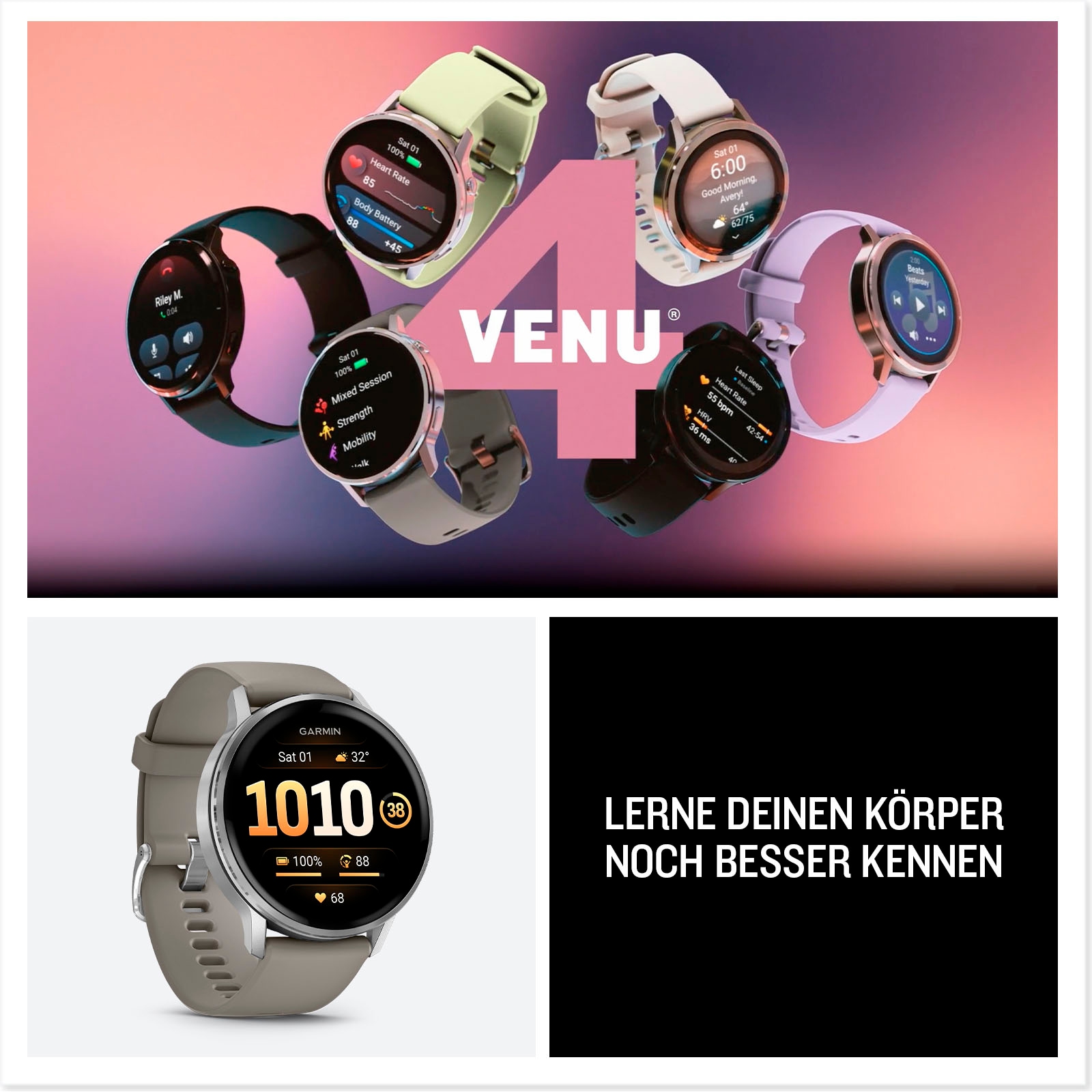 Garmin Smartwatch »Venu 4« (3,53 cm / 1,4 ″)