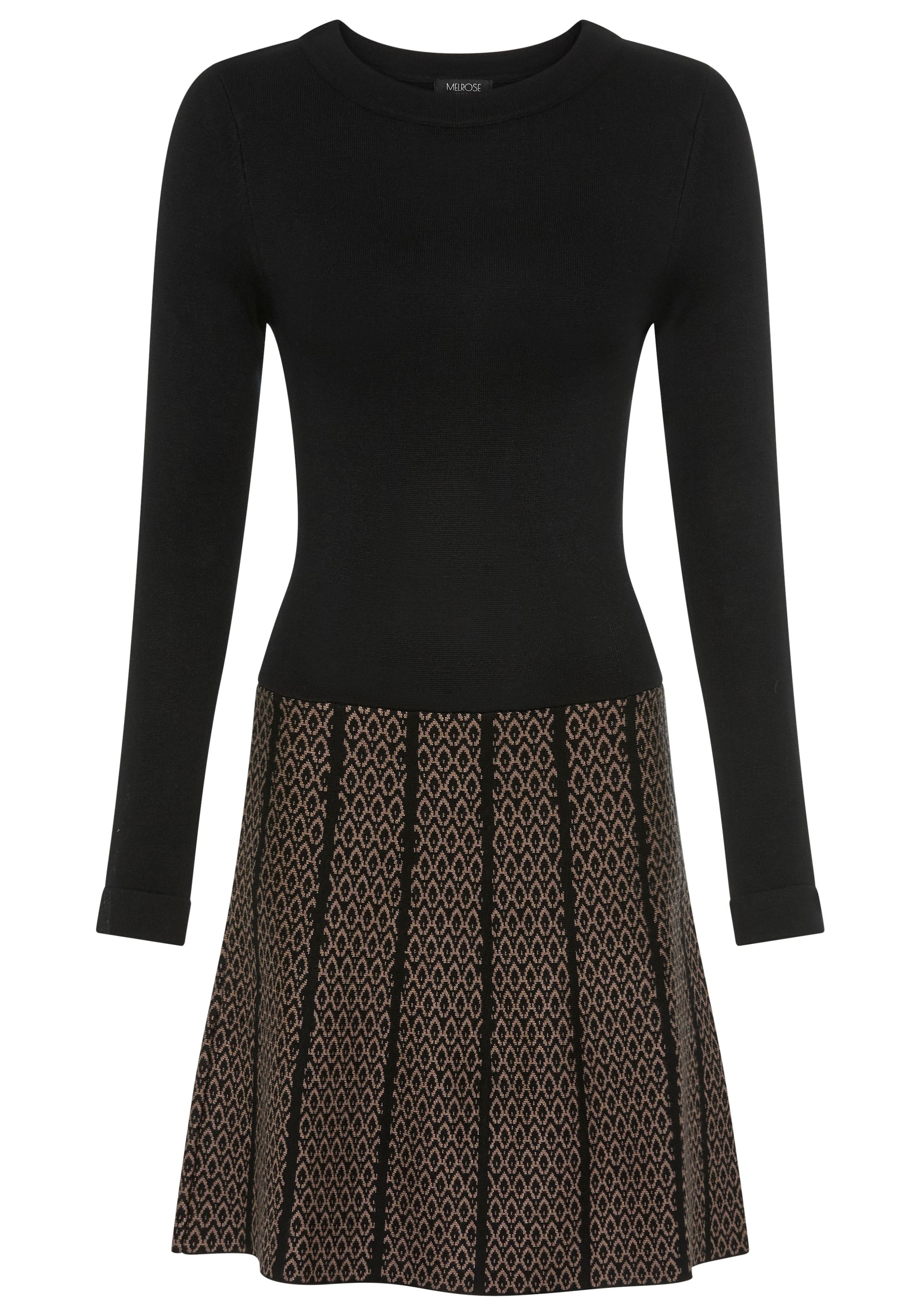 Melrose Robe en tricot für Partys, figurbetont mit trendy Jacquard Muster