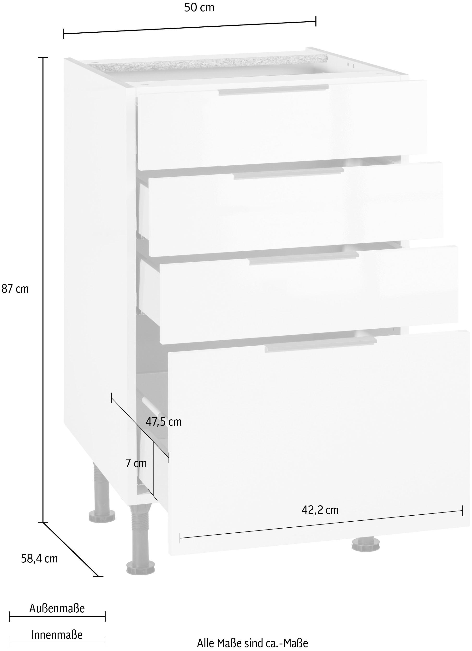 OPTIFIT Armoire basse »Tara« mit Vollauszug und Soft-Close-Funktion, Breite 50 cm
