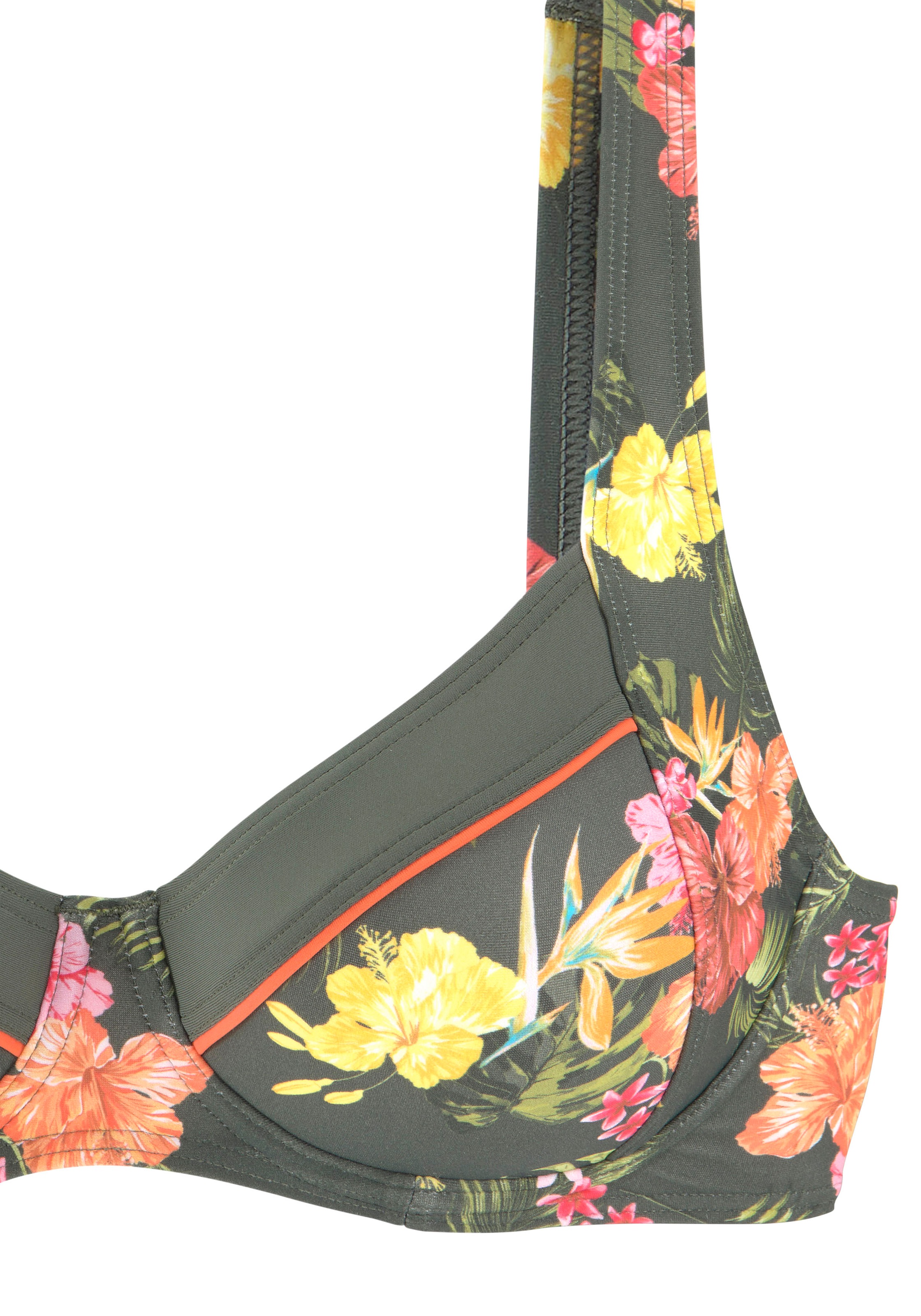LASCANA Haut de bikini à armatures »Tahiti« mit kontrastfarbenen Einsätzen