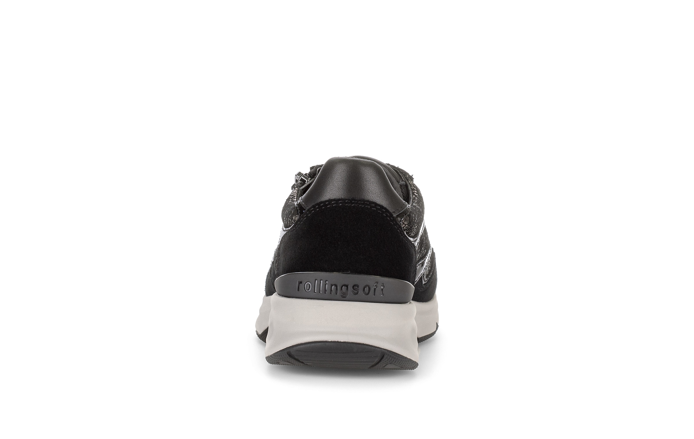 rollingsoft Baskets compensées  chaussure à lacets, chaussure basse, chaussure de loisir avec fermeture éclair extérieure