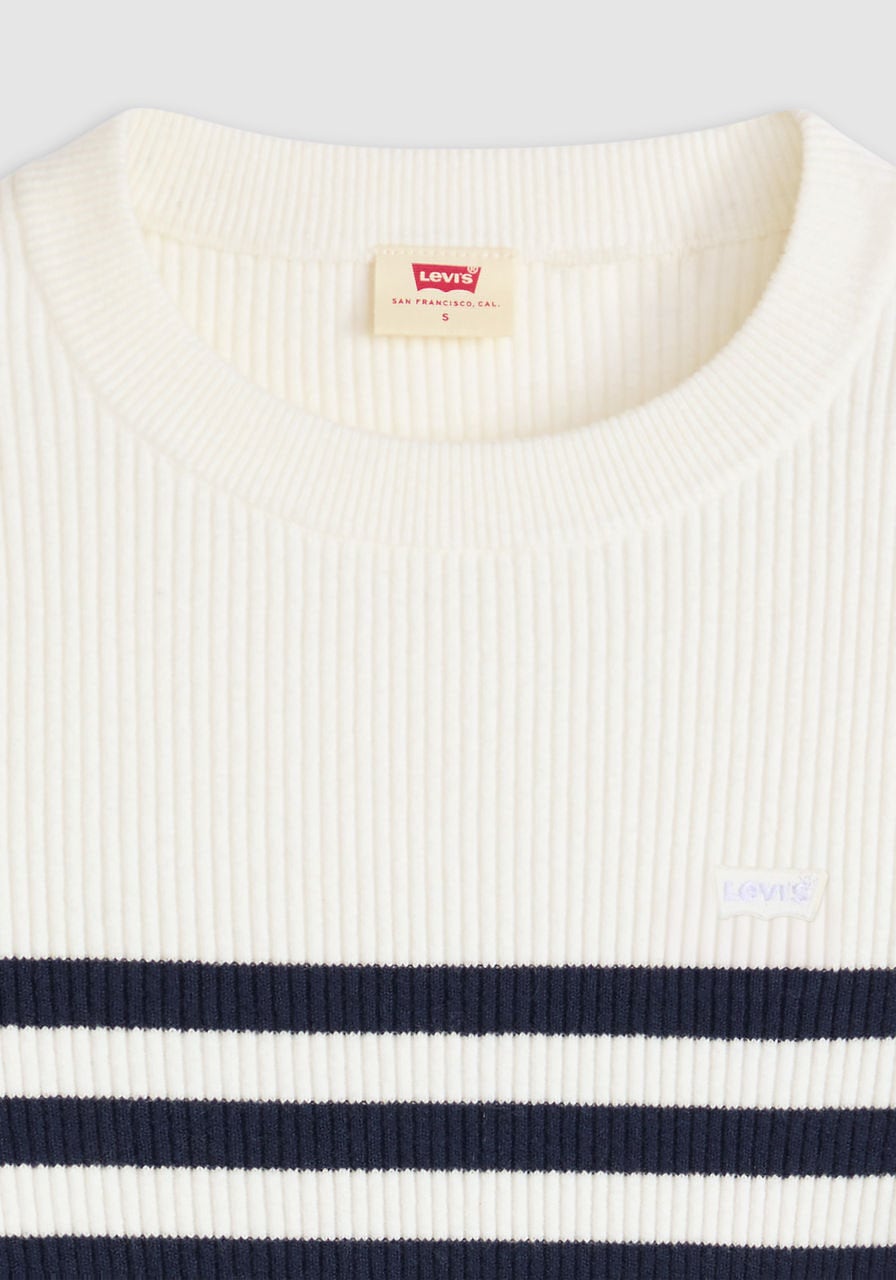 Levi's® Pull à col rond »RIB CREW SWEATER« Geripptes Strickmuster
