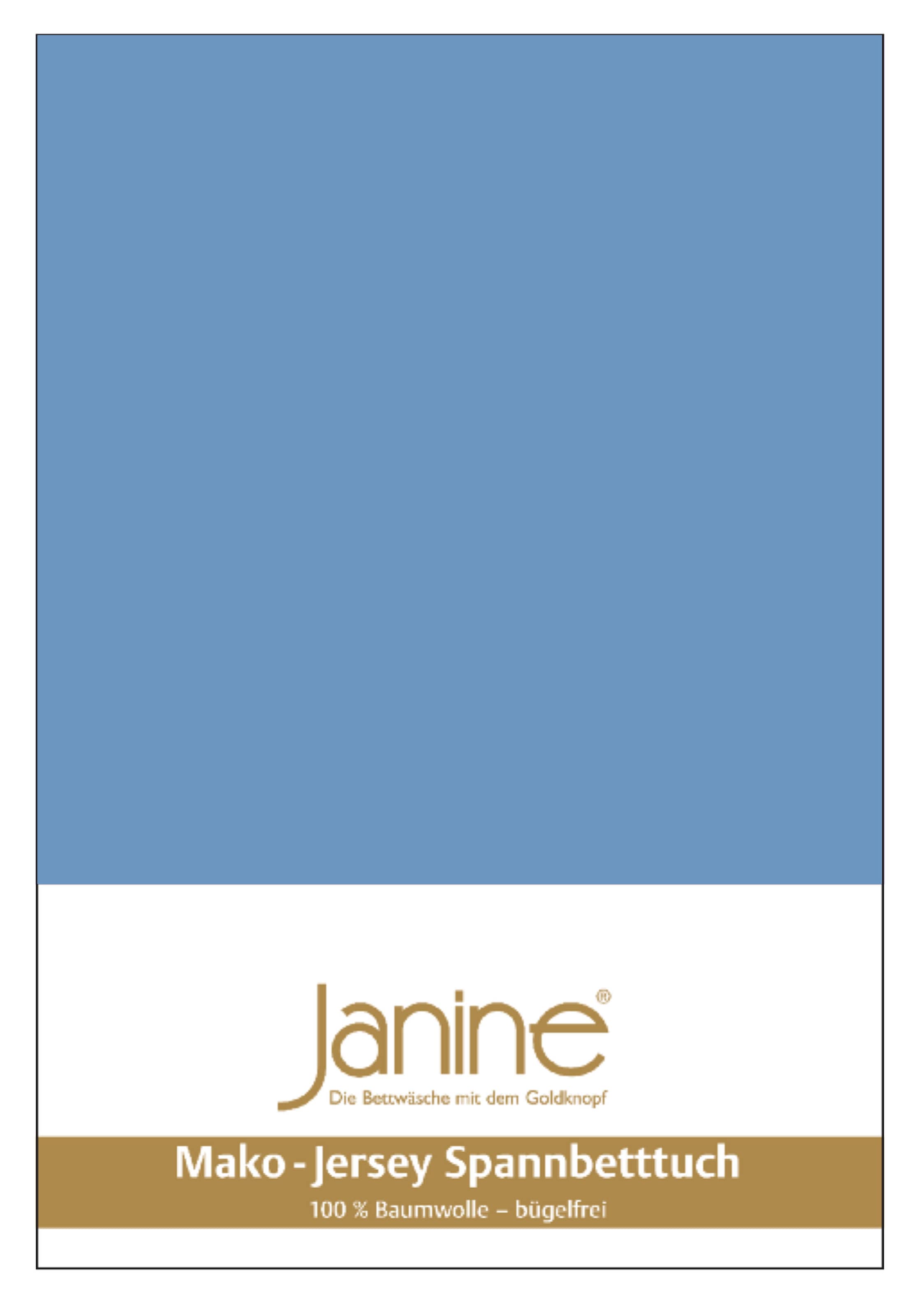 Janine Spannbettlaken »MAKO-FEINJERSEY 5007« aus 100% Baumwolle, für Matratzen bis 26 cm Höhe