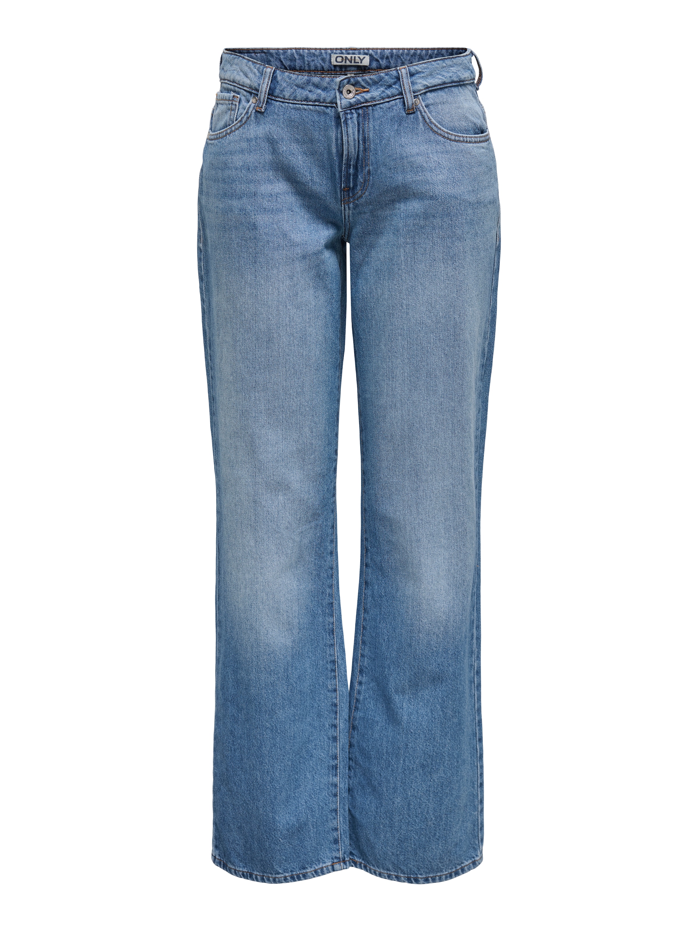 ONLY Jeans taille basse »ONLBRITNEY LOW STRAIGHT DNM AZG OS« Mittlere Waschung für einen gewaschenen und getragenen Denim-Look