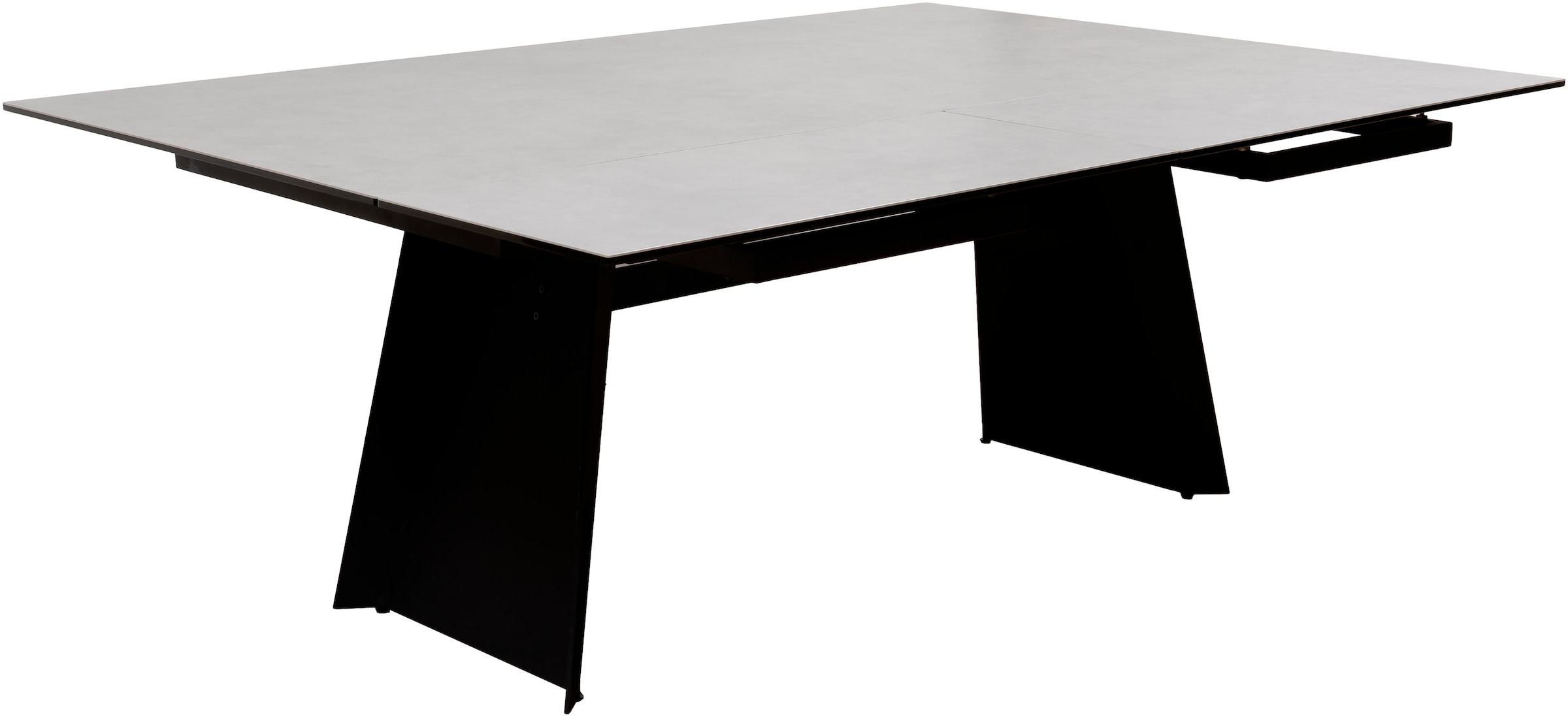 MCA furniture Table de salle à manger »MOLINARA Auzugtisch 200-290cm hellgrau« 1 cuis tlg. Keramik, Metall, Stirnauszug, ausziehbar, 10-12 Personen