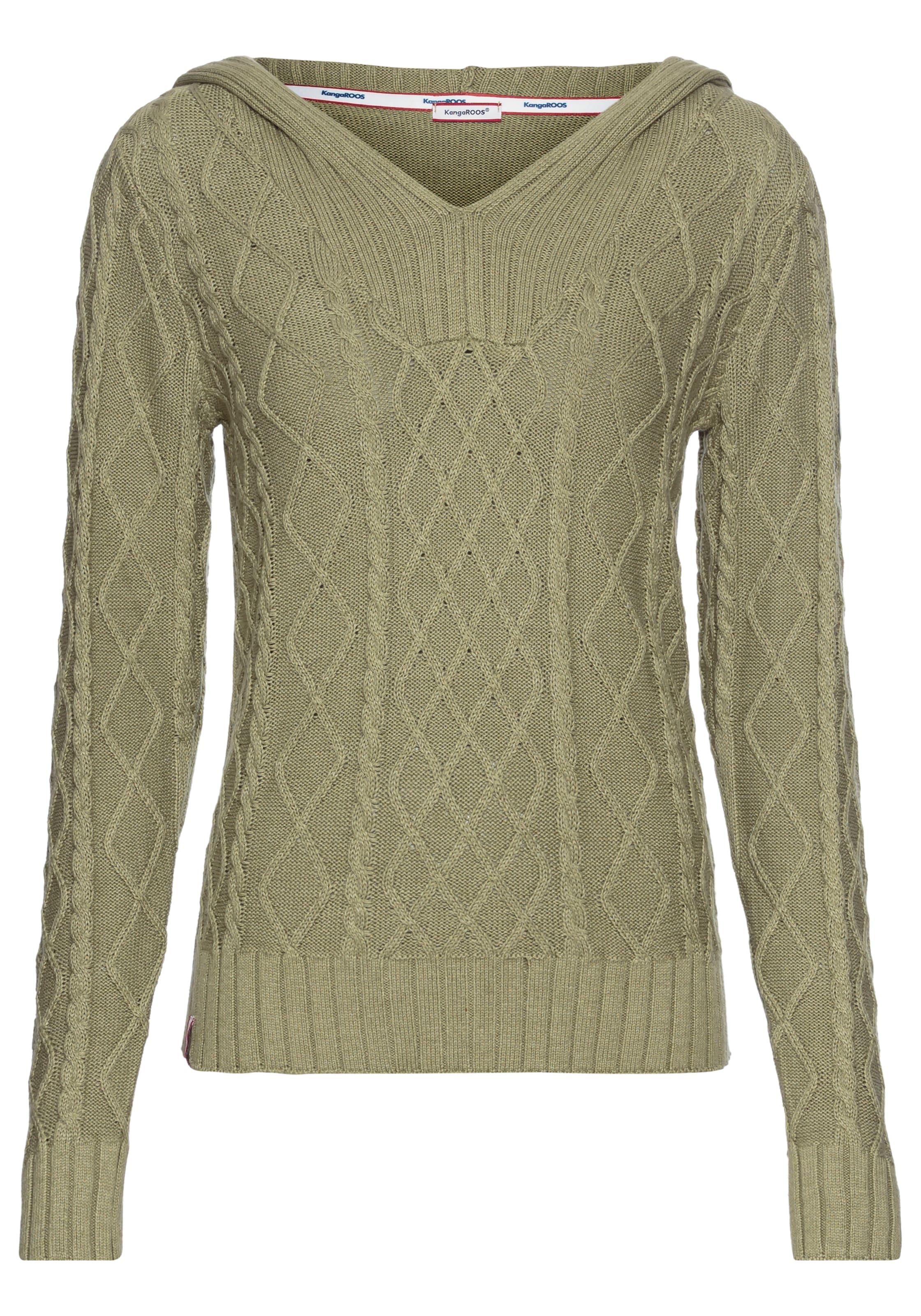 KangaROOS Kapuzenpullover aus Zopfstrick