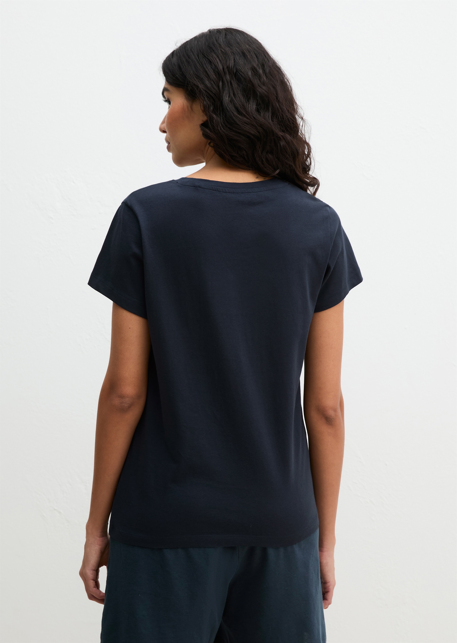 Marc O'Polo Haut de pyjama »Mix N Match Cotton Top SS« mit Rundhalsausschnitt und kurzem Arm