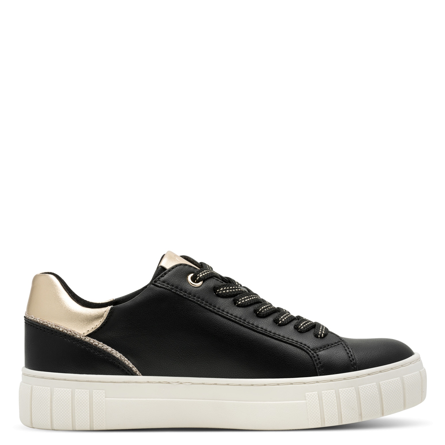 MARCO TOZZI Baskets à plateforme  chaussure de loisir, chaussure basse, chaussure à lacets avec motif perforé sous-jacent