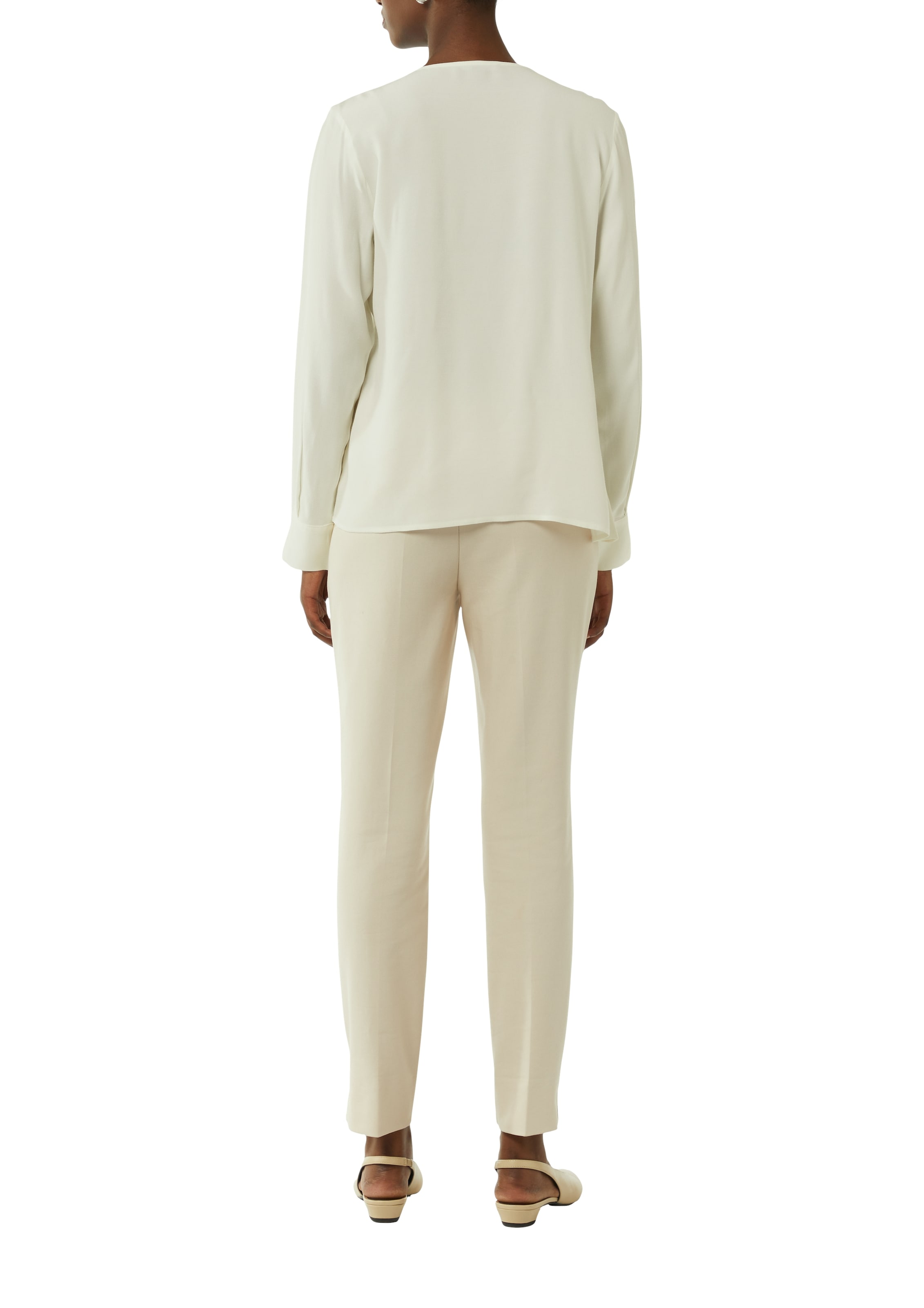 Comma Langarmbluse mit Schlitz am Ärmelabschluss