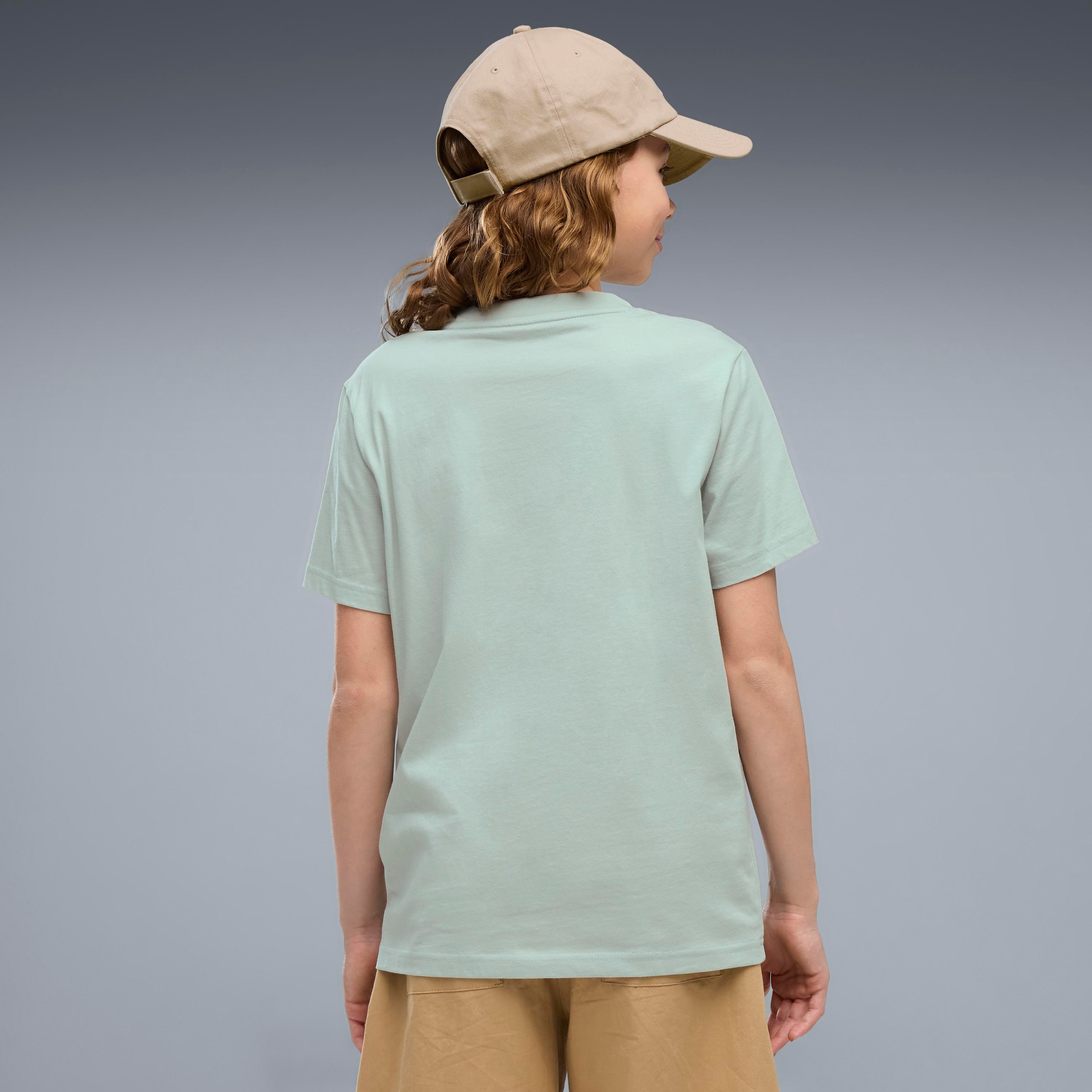 PUMA T-Shirt »ESS CENTERED CAT LOGO TEE G« mit Kapuze, Kurzarm, minimalistischer Stil