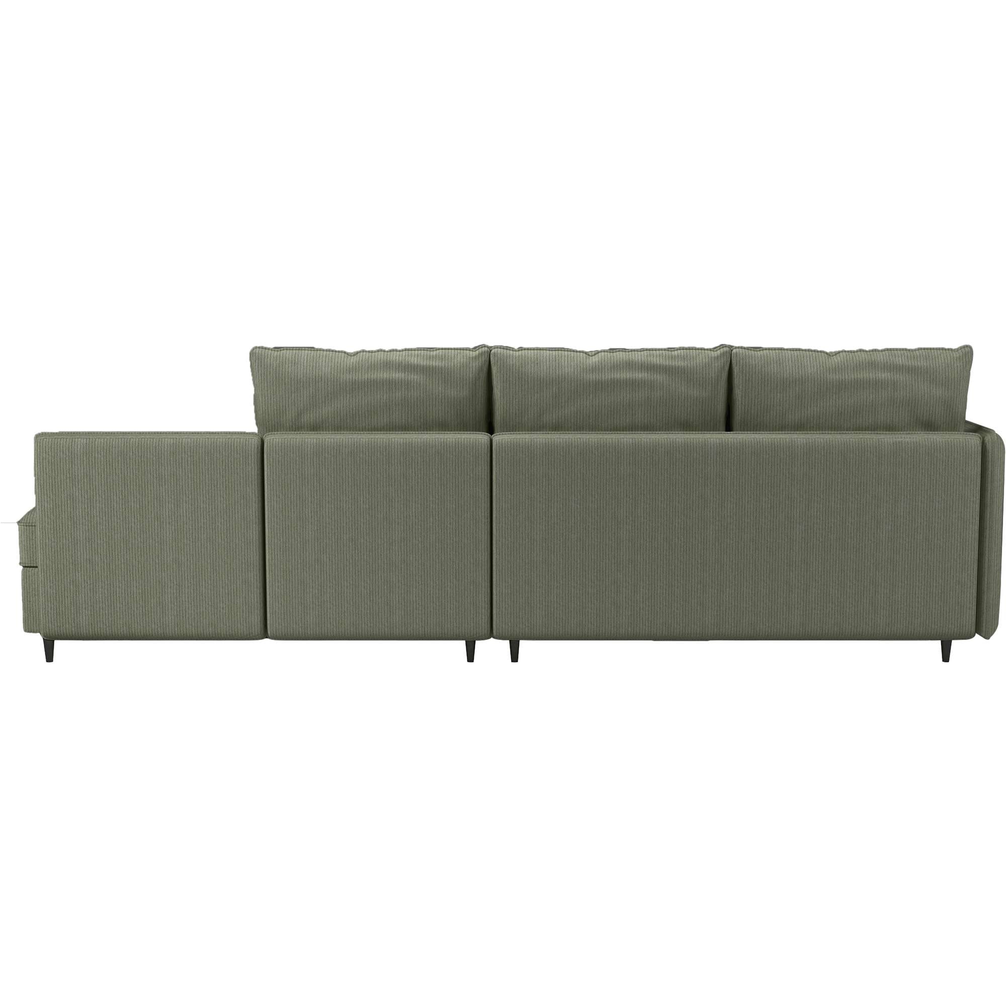 Dorel Home Ecksofa »LINDHUS, Cord, L-Form, Breite 194cm, verschiedene Stellvarianten« Recamiere, Stauraum, Modulsofa