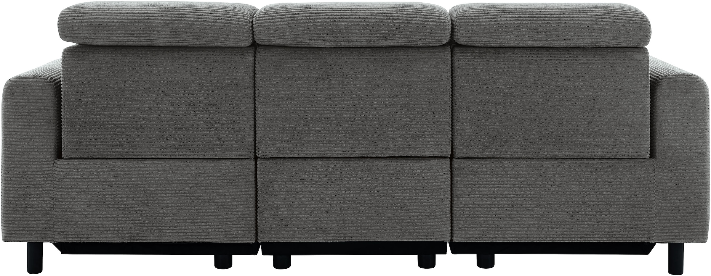 GOODproduct 3-places »SKAANE Cord-Sofa, 229 cm, manuelle u. elektrische Relaxfunktion« fonction relax sur 2 sièges, réglage de l’appuie-tête, rembourrage à ressorts