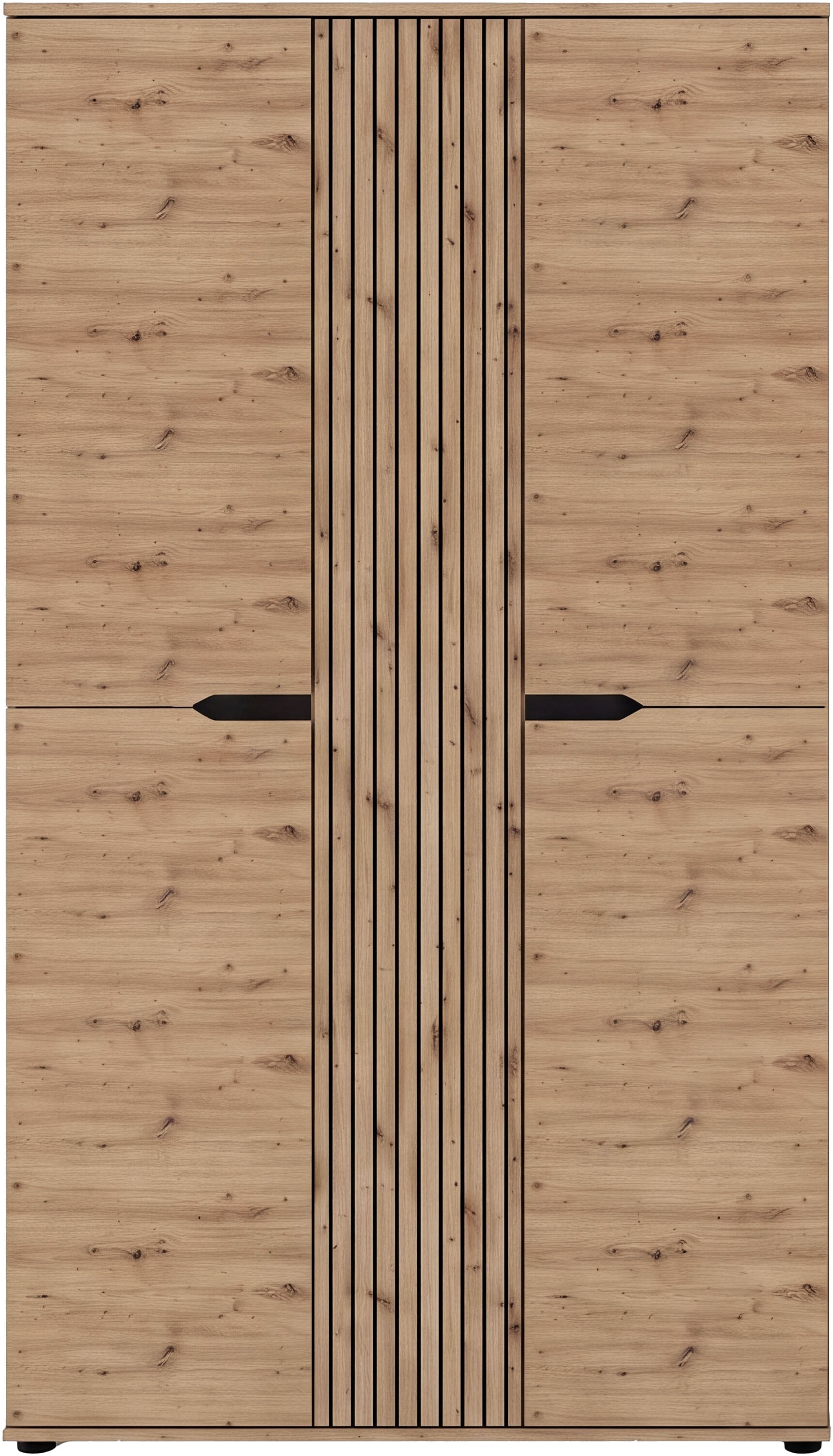 GOODproduct Garderobenschrank »FJELL, Breite 104cm, 3 Türen, 8 Böden, 10 Fächer, 1 Kleiderstange« Kleiderschrank, Schrank, Dielenschrank, Flurschrank, Mehrzweckschrank