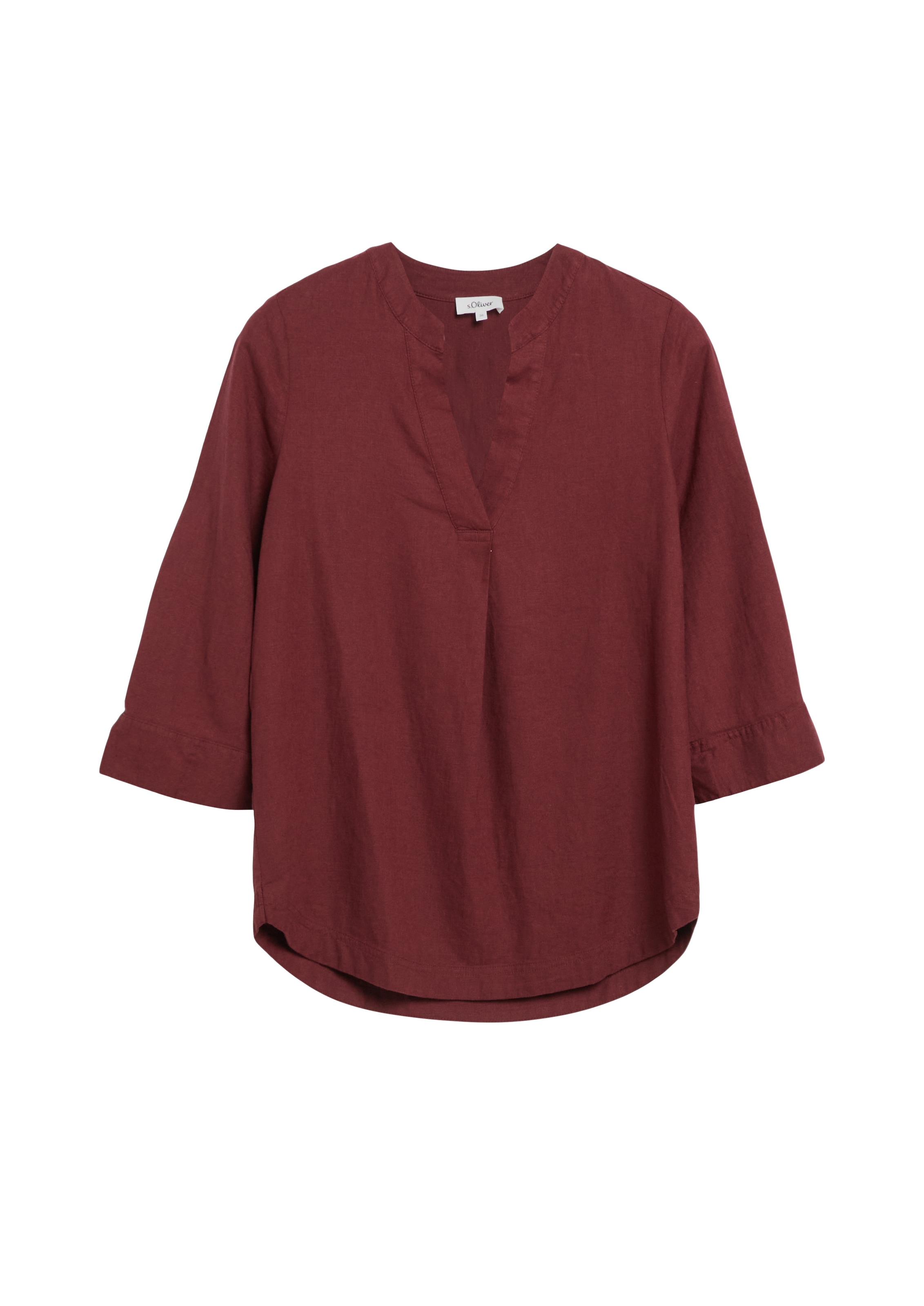 s.Oliver Shirtbluse krempelbar, kühlender Leinenmix
