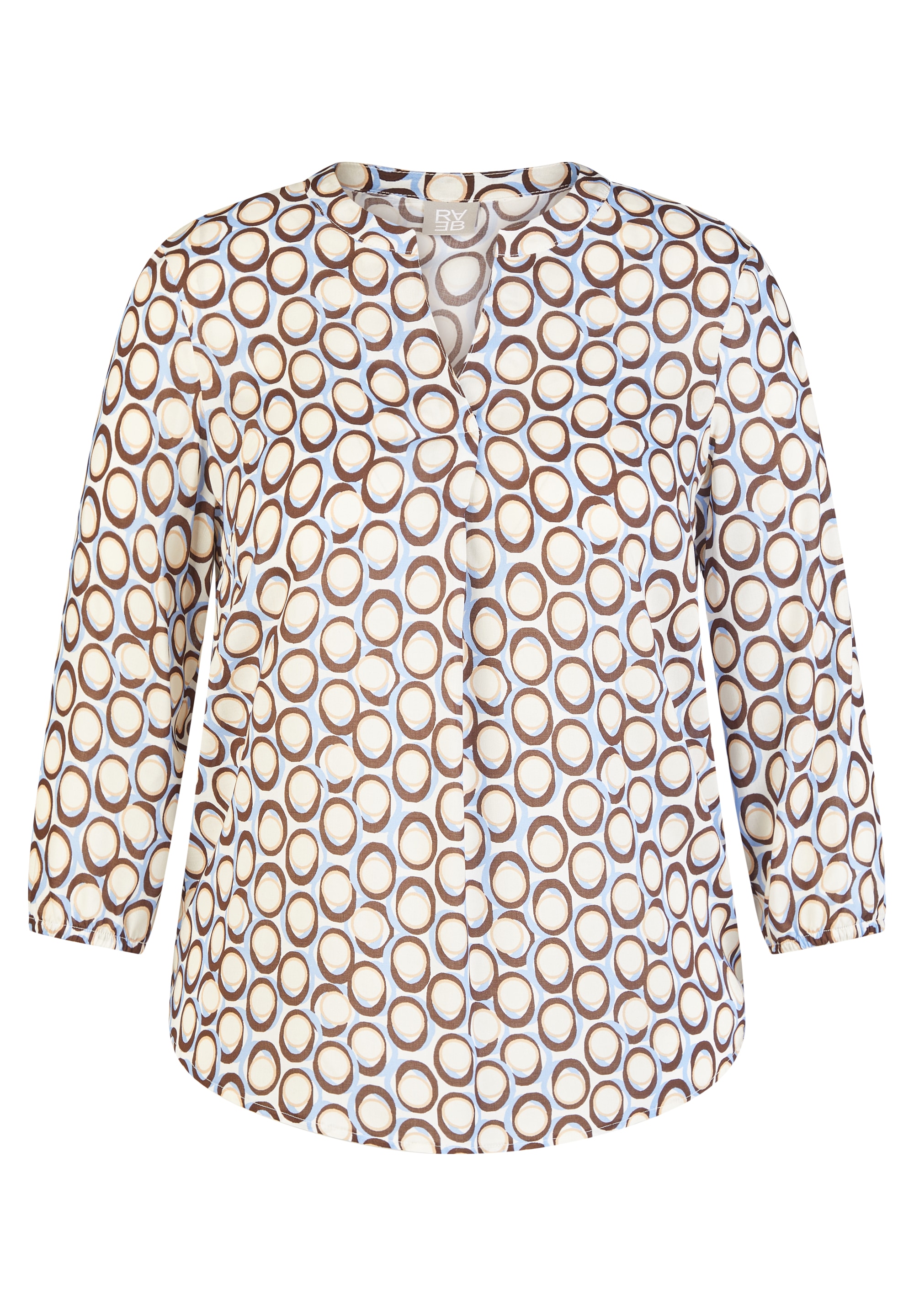 Rabe Blouse à pression 3/4-Arm, mit grafischem Muster
