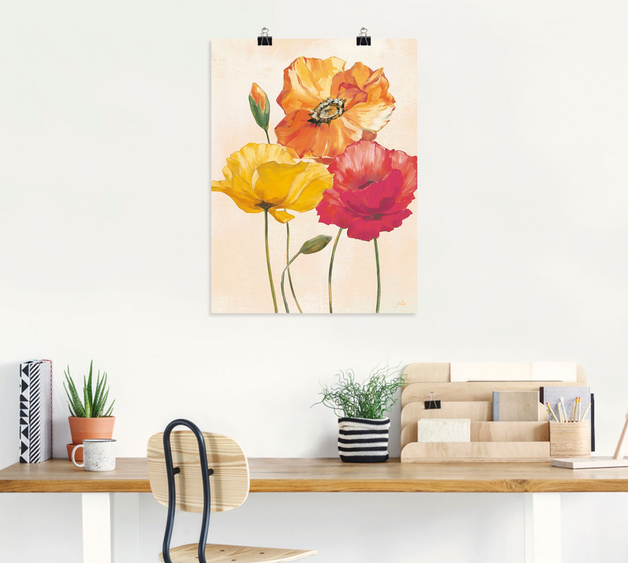 Artland Wandbild »Bunte Mohnblumen I« Blumenbilder 1 Stk. tlg. als Leinwandbild, Poster in verschied. Grössen