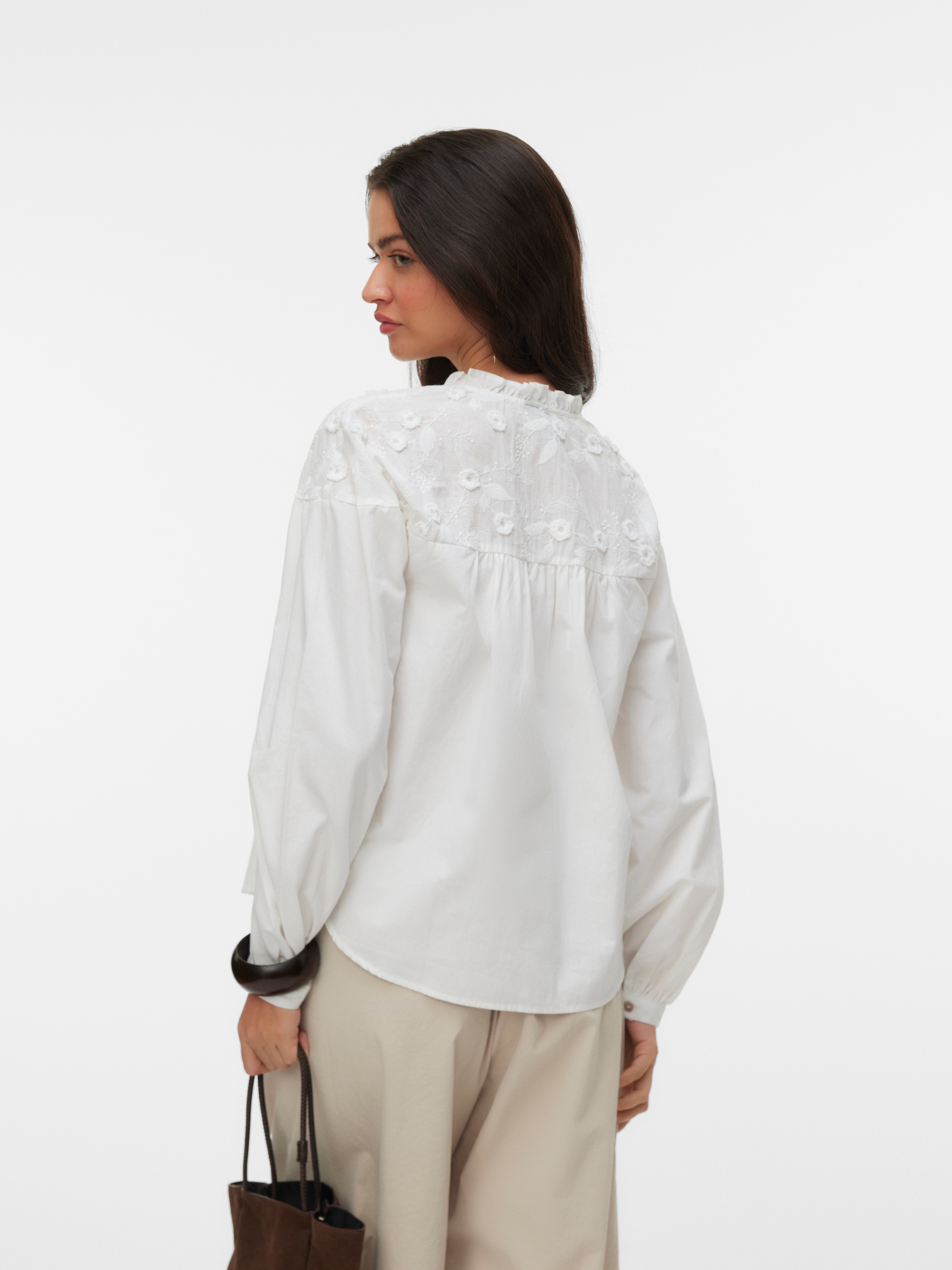Vero Moda Blouse à manches longues »VMTUESDAY L/S DETAIL TOP WVN« Coton