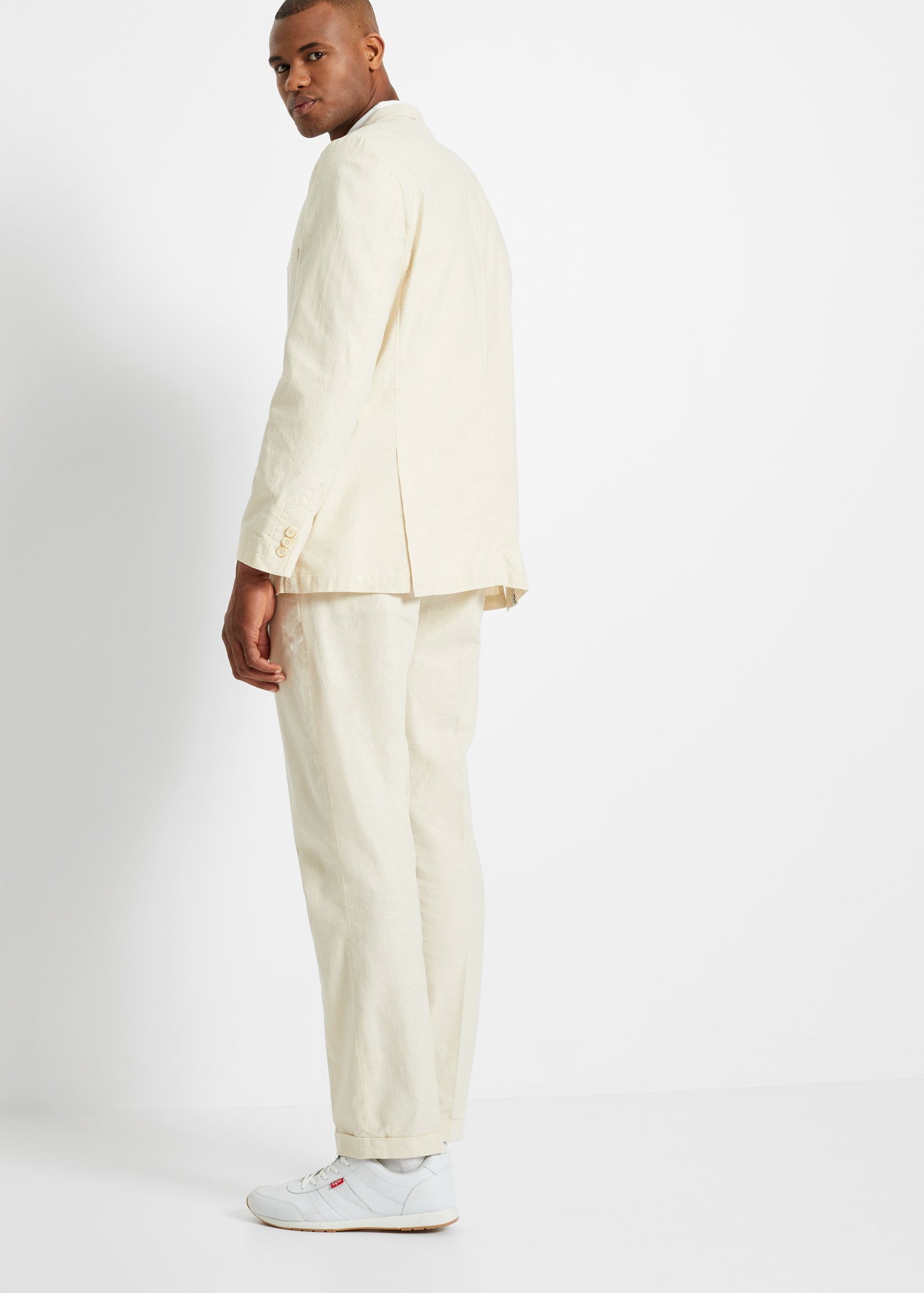 bonprix Costume »Anzug aus luftigem Leinen-Mix (2-tlg.Set), Regular Fit« Set, 2, 2 cuis tlg. zweiteiliges Set mit Sakko und Hose, aus Leinen und Baumwolle
