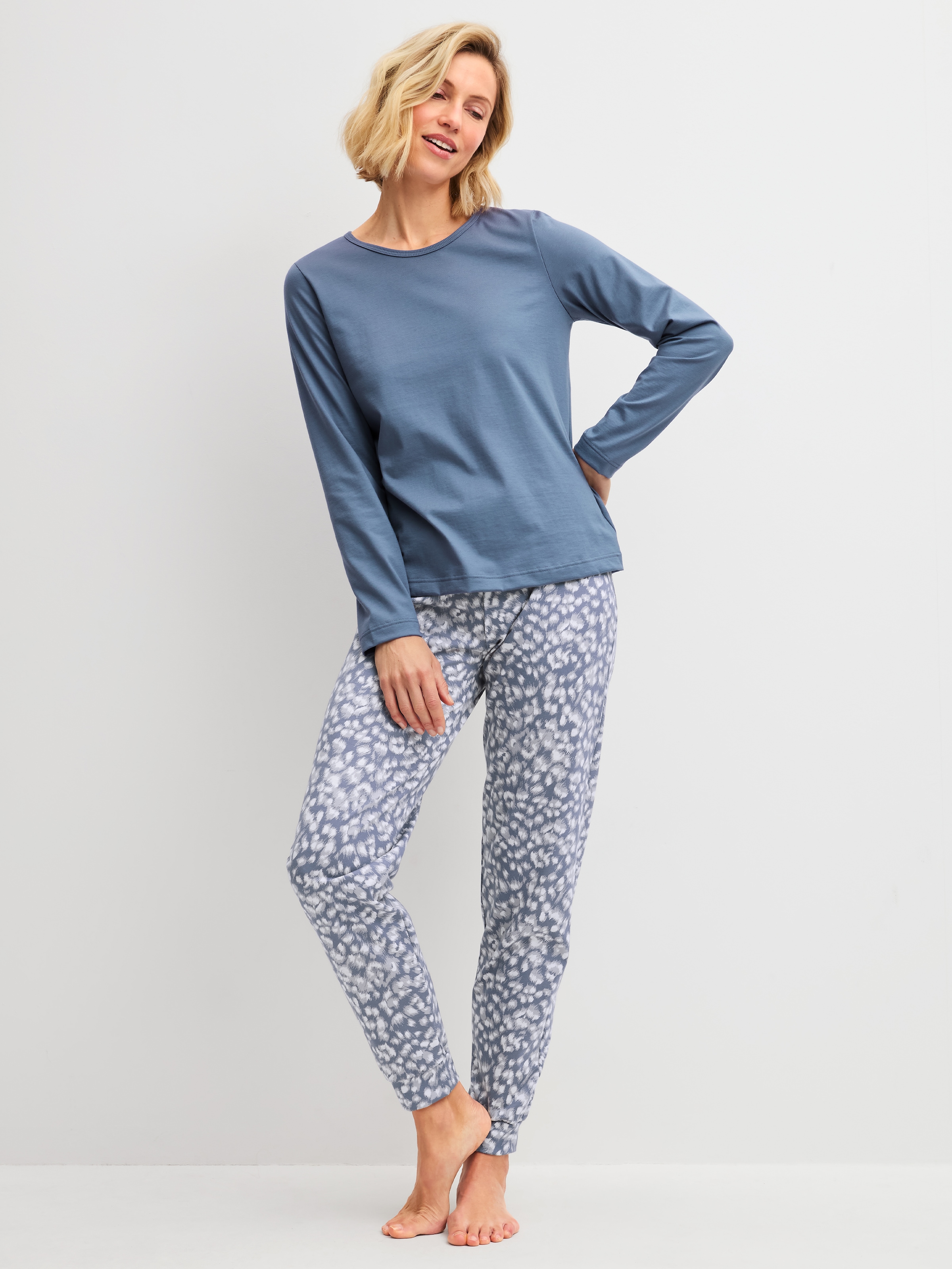 CALIDA Haut de pyjama »Sleep Over M&M« doux, thermorégulant, col rond