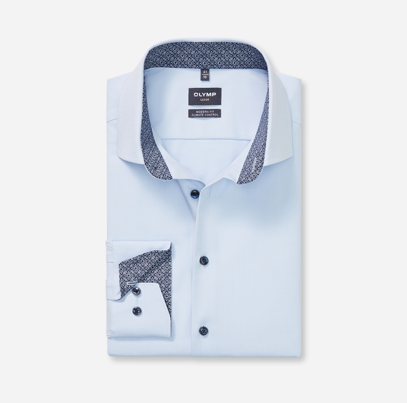 OLYMP Langarmhemd »Luxor 24/Seven« Climate Control, modern fit, Businesshemd, Global Kentkragen