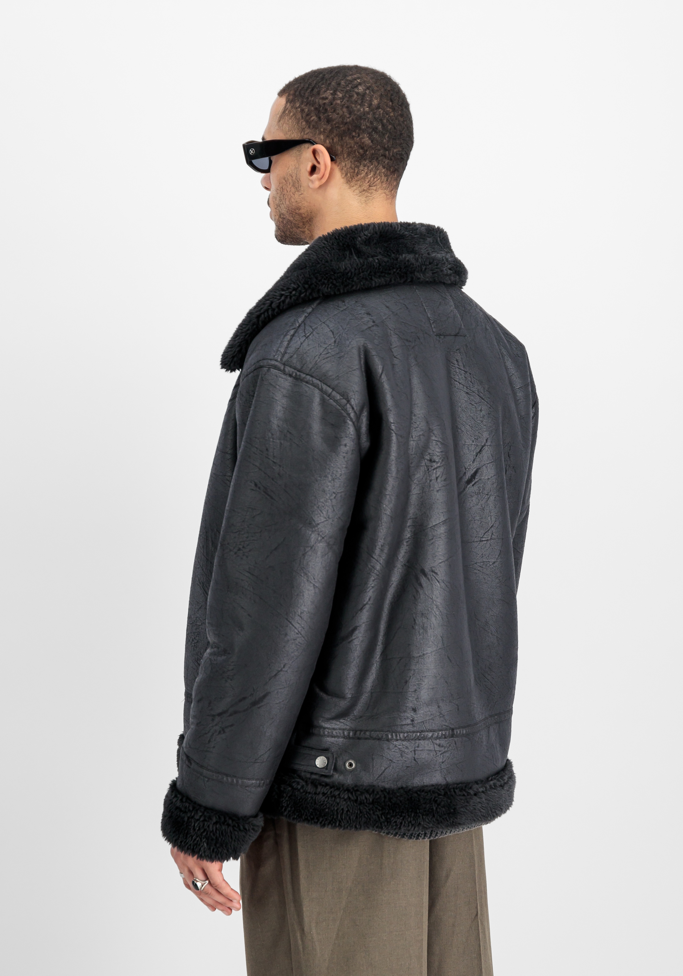 Alpha Industries Lederimitatjacke »B-3 Faux Leather« Kunstfaser, regular fit