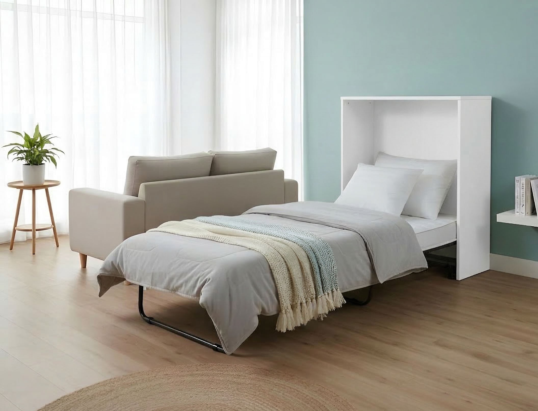 Home affaire Schrankbett »Sognum als Gästebett nutzbar, Wandklappbett in Kommodenoptik« inkl. Matratze, platzsparendes Klappbett, optimal für kleine Räume