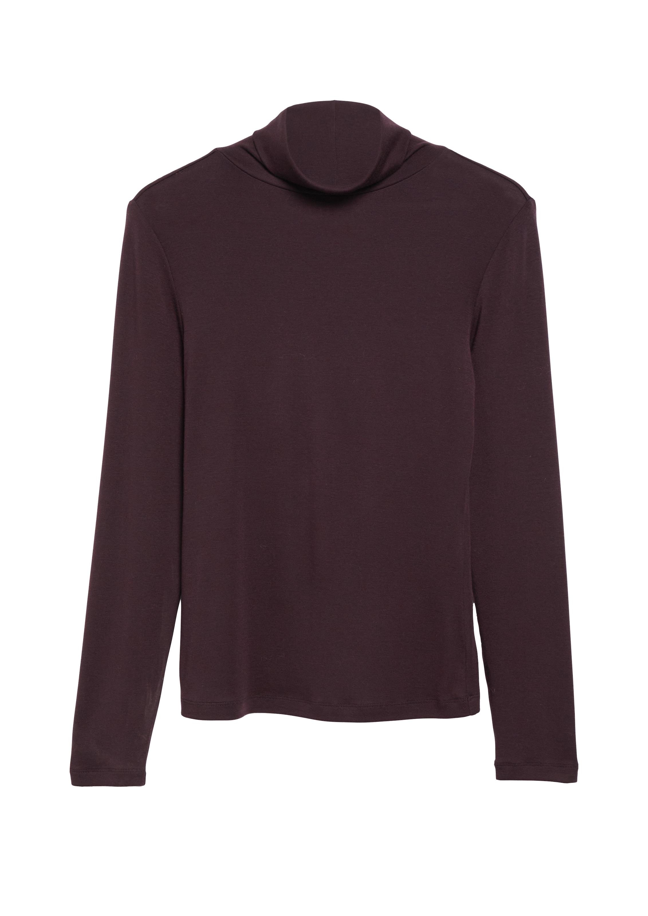 Comma Rollkragenshirt unifarben mit Wolle und Stretch