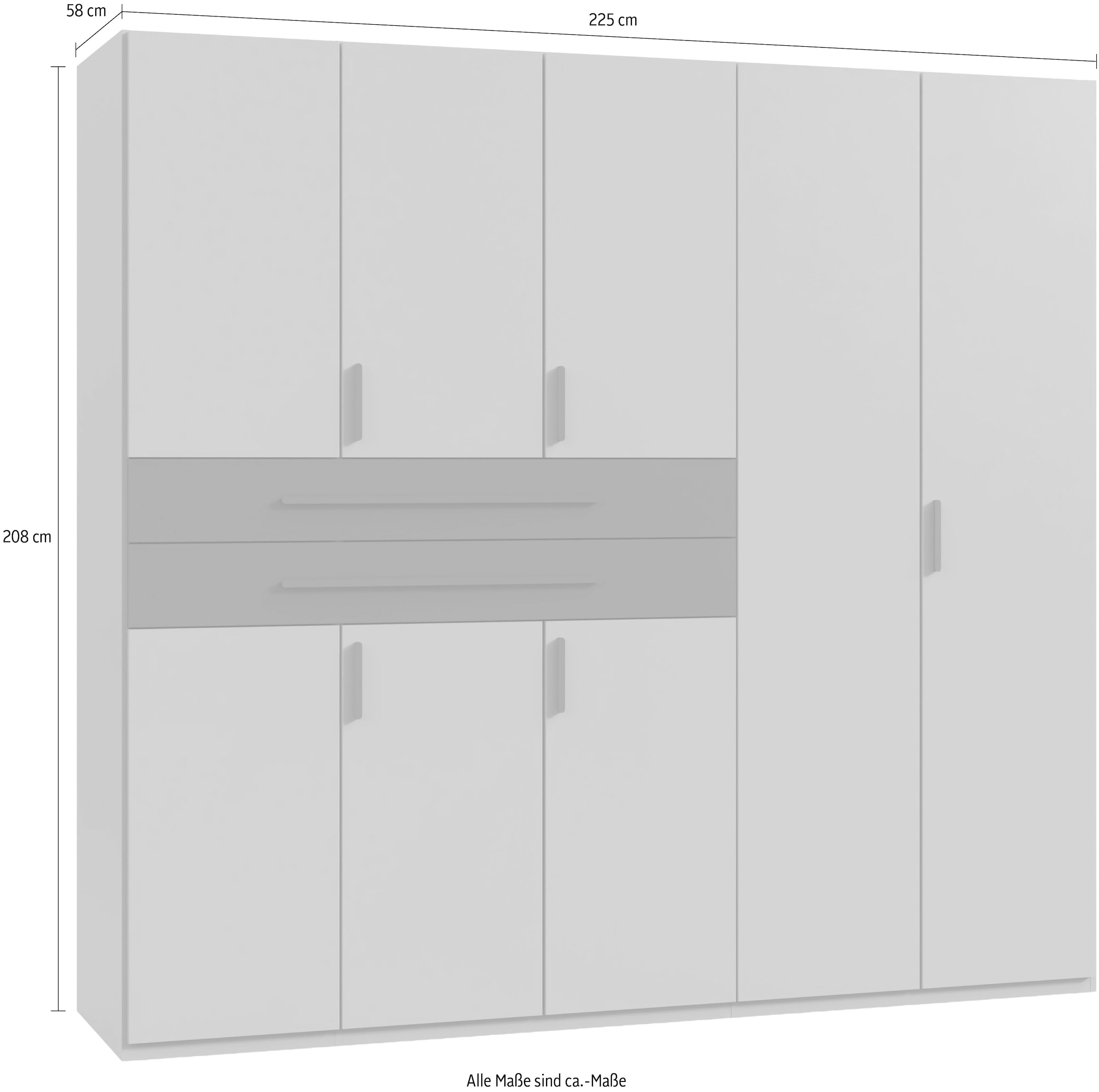 Wimex Drehtürenschrank »Digit Kleiderschrank wahlweise mit oder ohne Spiegel« Schlafzimmer Schrank Bestseller im modernem Design,  erhältlich in den Breiten 225cm oder 270cm (mit 8 oder 10 Türen)