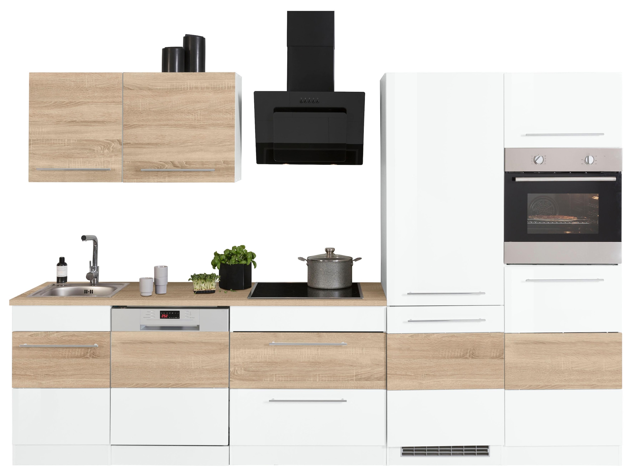 KOCHSTATION Kitchenette »KS-Trient« largeur 310 cm, option appareils électriques, avec plan de travail