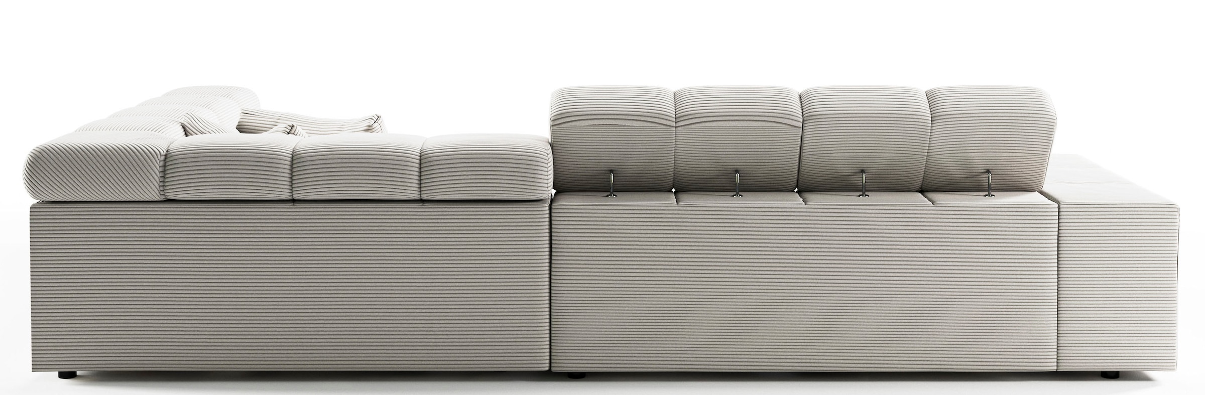 Home affaire Ecksofa »Ancona, Ecksofa,  incl. Kopfteilverstellung, Breite 319 cm, L-Form« wahlweise motorische Sitztiefenverstellung, auch in Cord + Easy Care