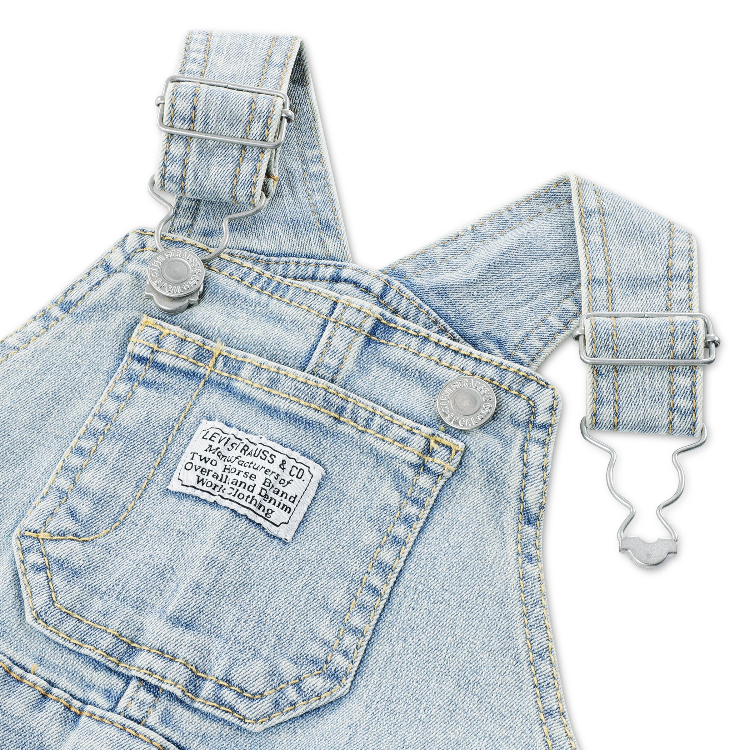 Levi's® Kids Jeanslatzhose »LVN DENIM OVERALL« wickelfreundliche Knopföffnung, Regular Fit