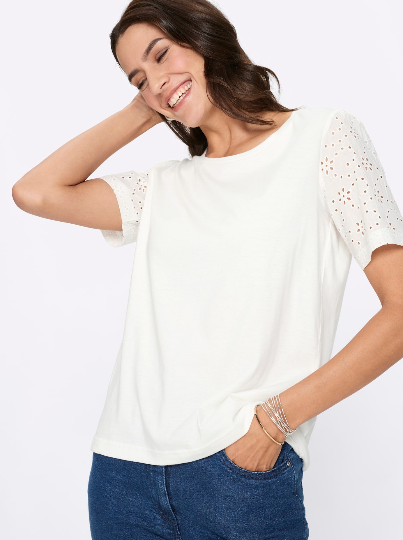 Inspirationen Rundhalsshirt »Kurzarm-Shirt« 1 tlg.