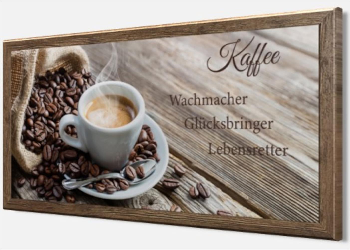 Bönninghoff Bild mit Rahmen »Wandbild gerahmt KAFFEE MIT SPRUCH 23x49 cm – Wanddeko« Essen | Getränke | Kaffee | Kaffee Bilder | Küche | Lebensmittel | Sprüche | Sprüche & Texte 1 Stk. tlg. mit dekorativem Rahmen