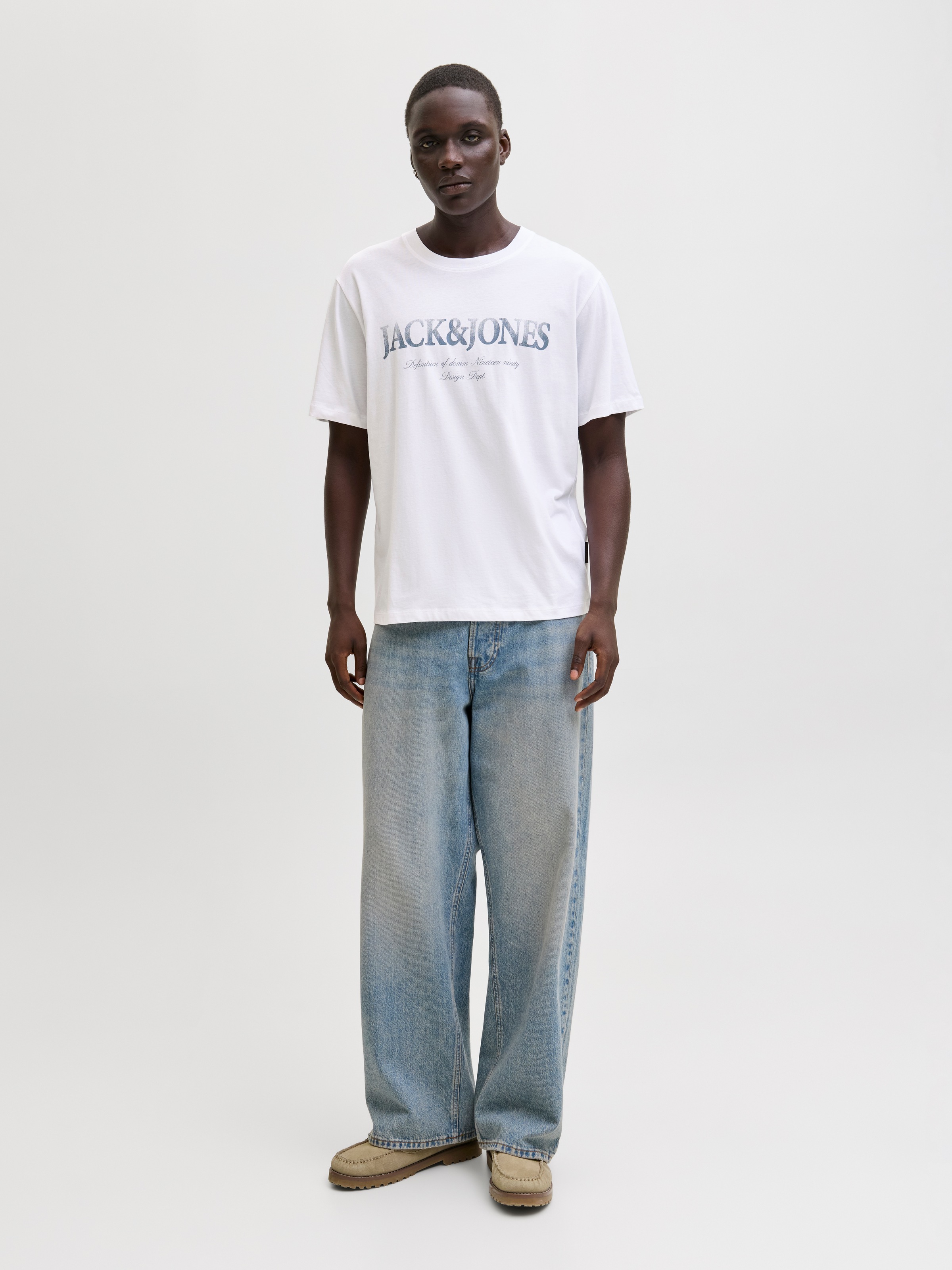 Jack & Jones Rundhalsshirt »JJDEVIN DAYTONA PRINT TEE SS CREW NECK«