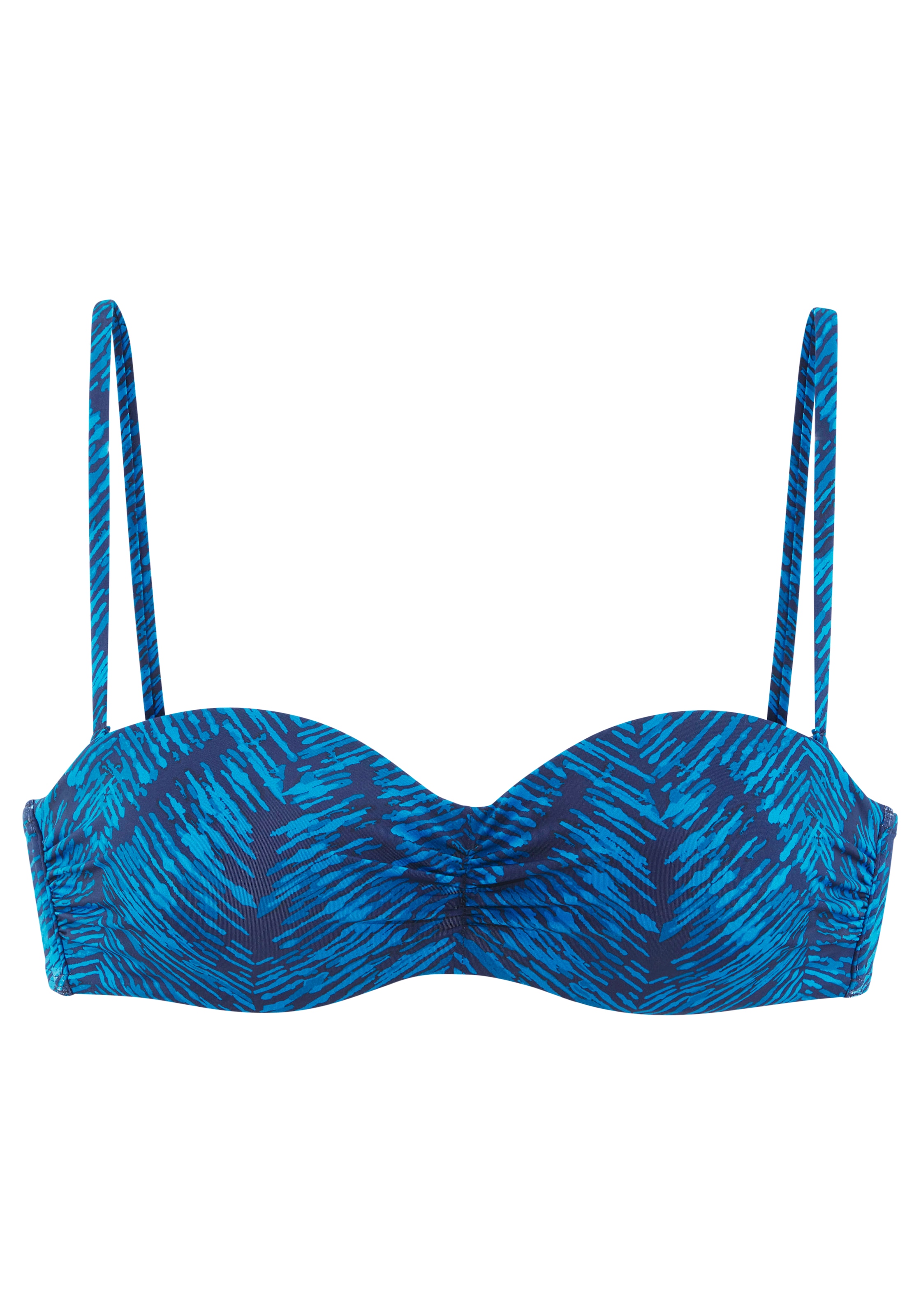 JETTE Top bikini bandeau à armatures »Floretta« in Ton in Ton-Harmonie