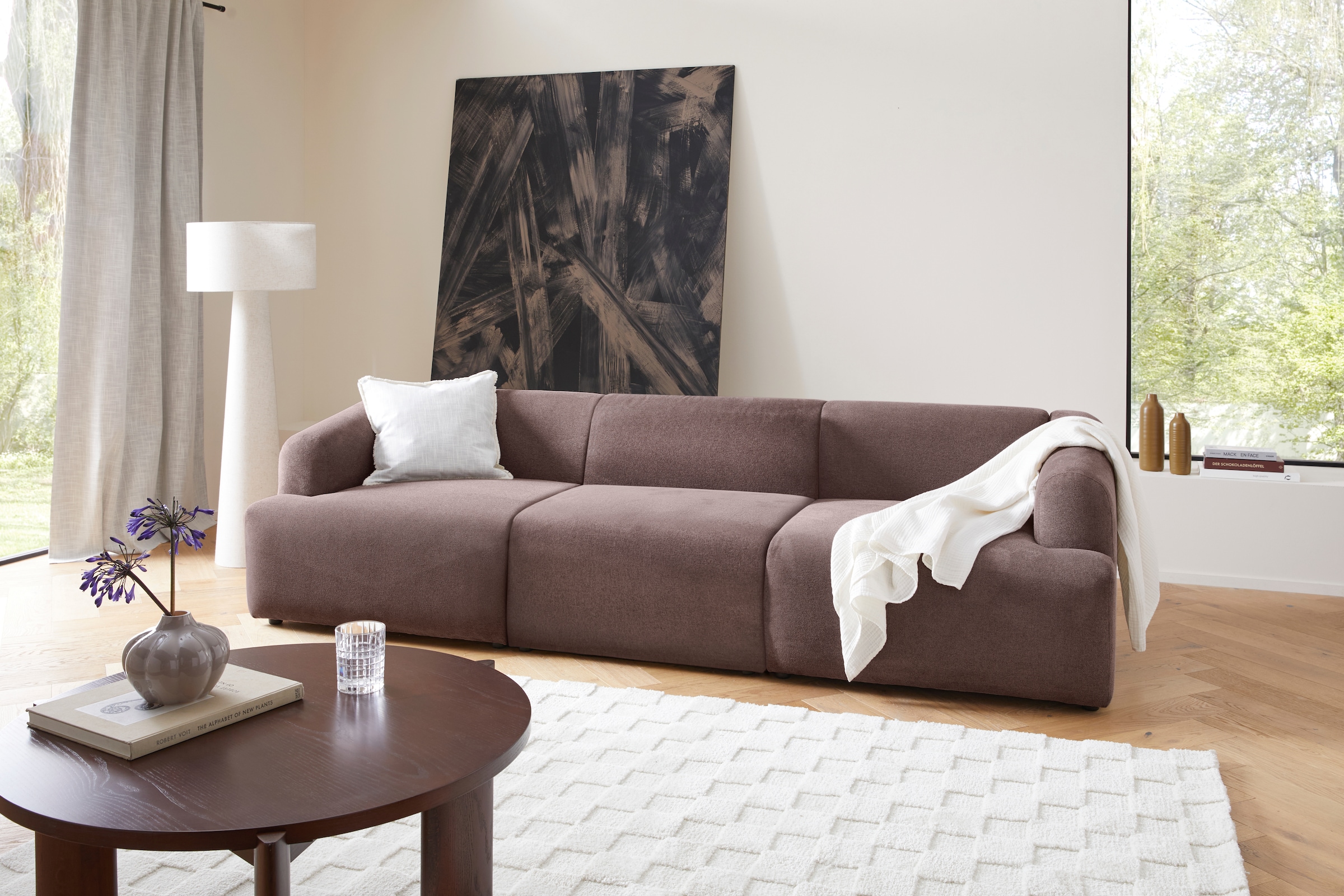 LeGer Home by Lena Gercke Fauteuil »LYZA mit Armlehne links oder rechts, Masse B/T/H: 96/96/74 cm« utilisable en module ou séparément, pour composition individuelle