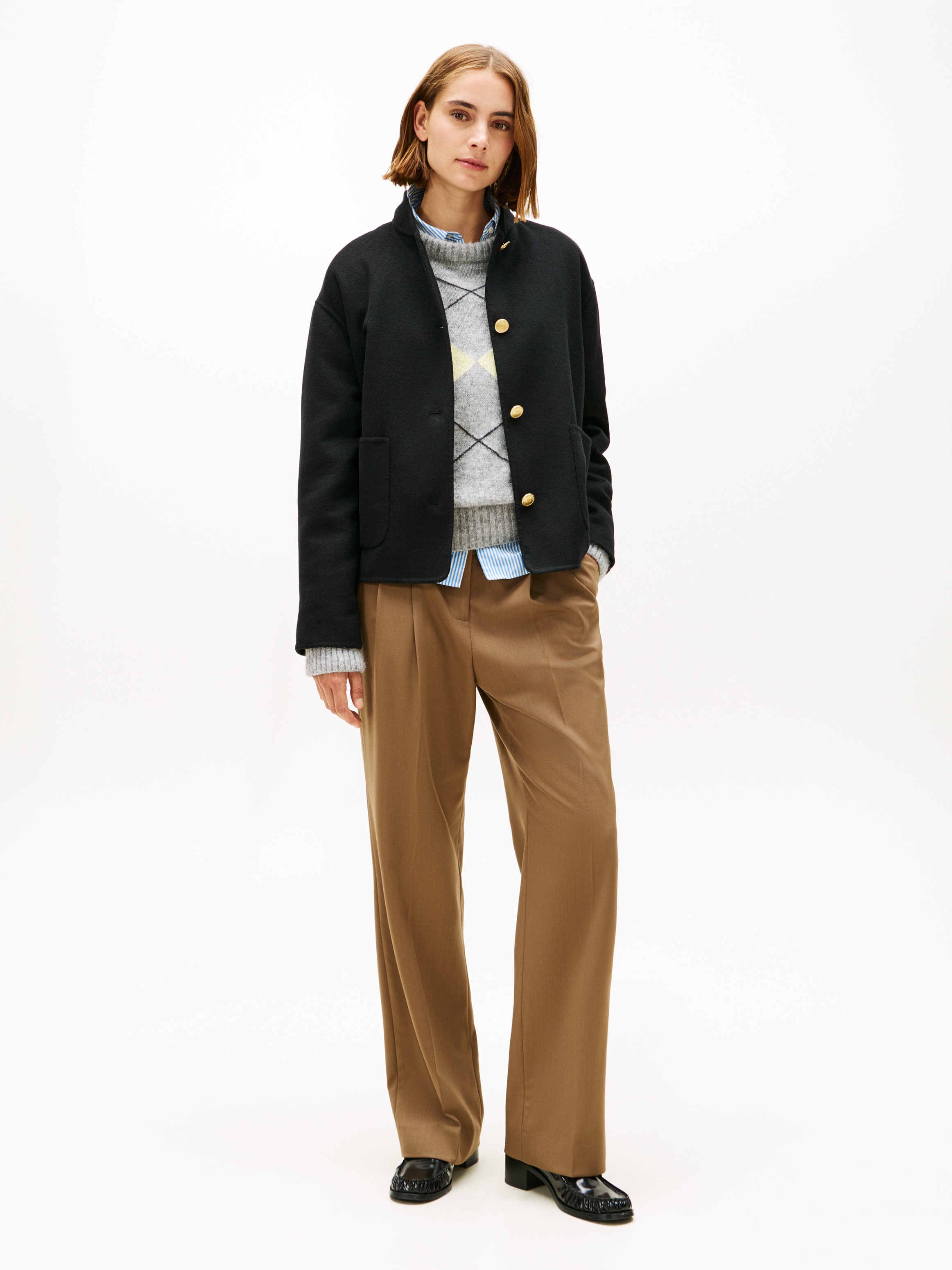 Tommy Hilfiger Veste bomber »DF WOOL SHORT BOMBER« mit Wolle